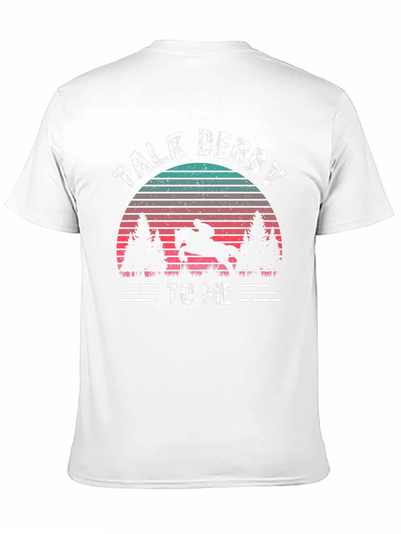 Talk Derby to Me Horse Sunset Graphic T-Shirt
