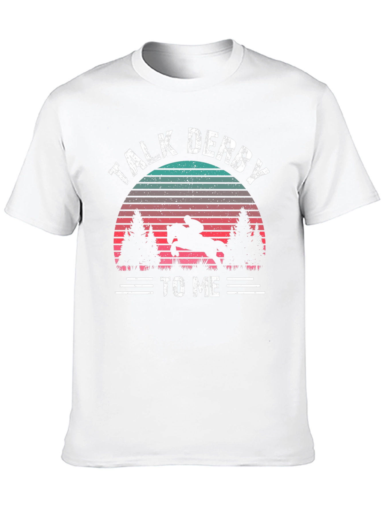 Talk Derby to Me Horse Sunset Graphic T-Shirt