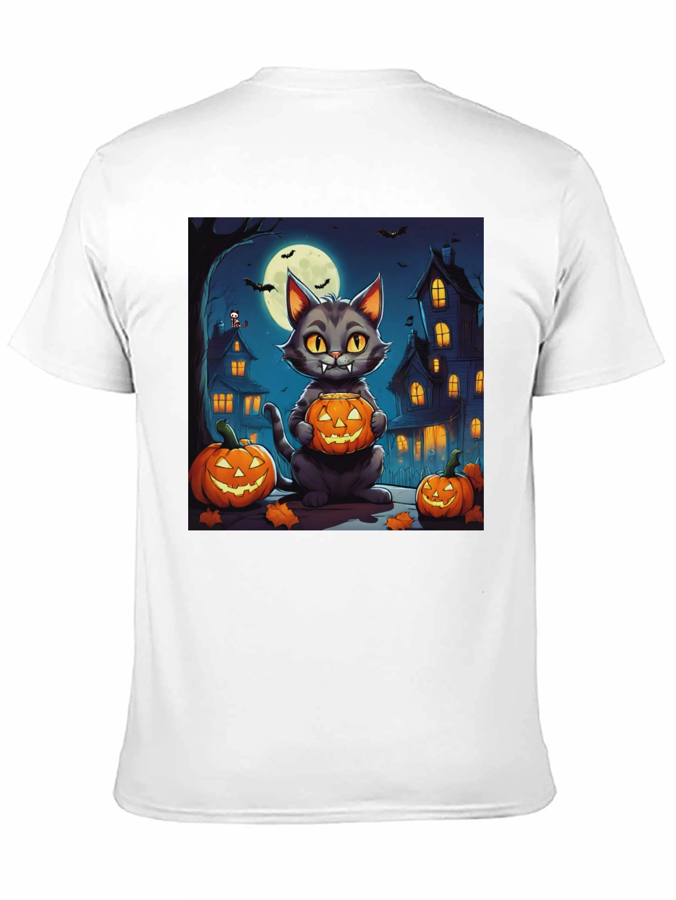Halloween Cat Pumpkin Graphic Tee
