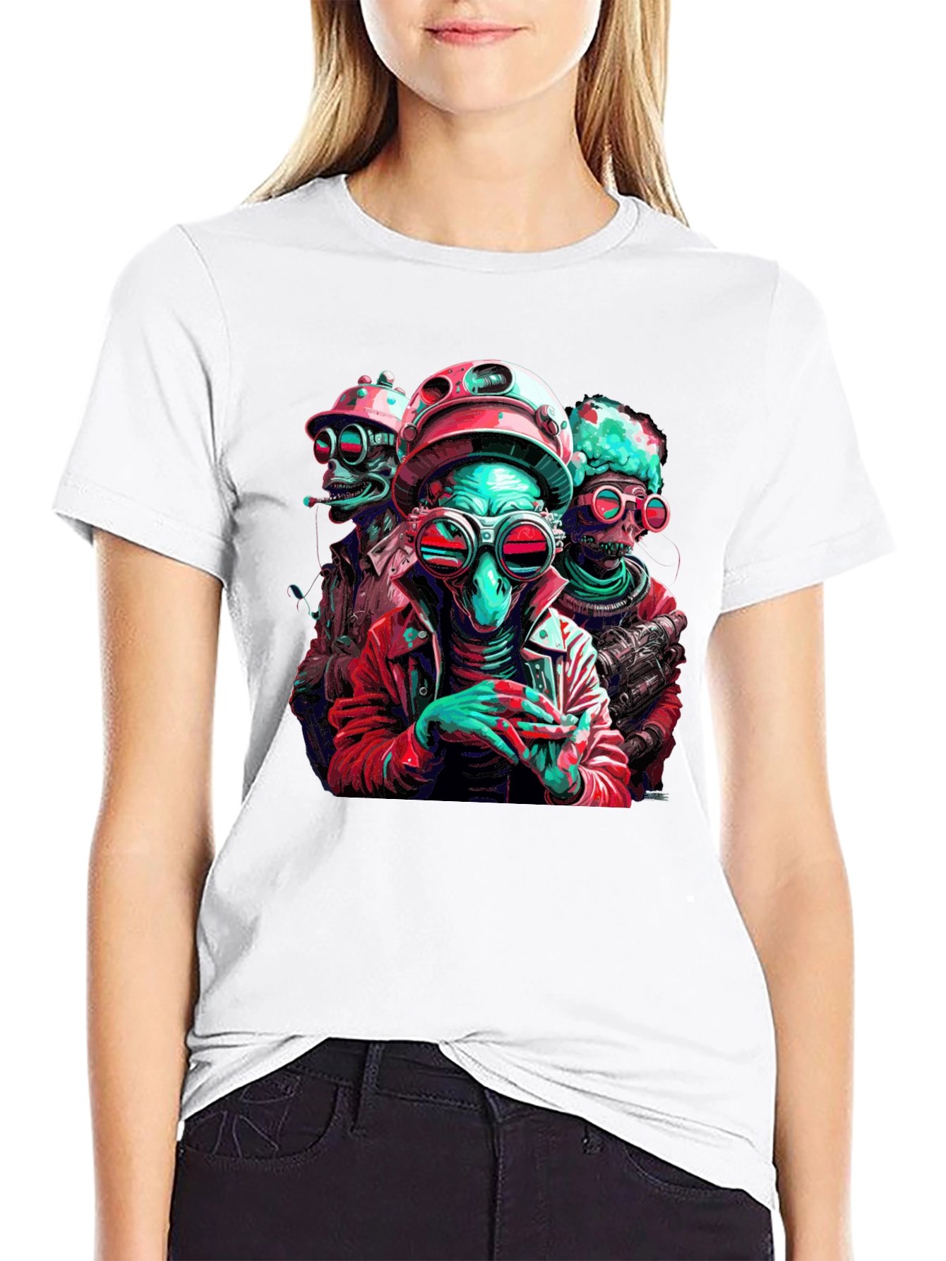Retro Alien Crew Graphic Tee