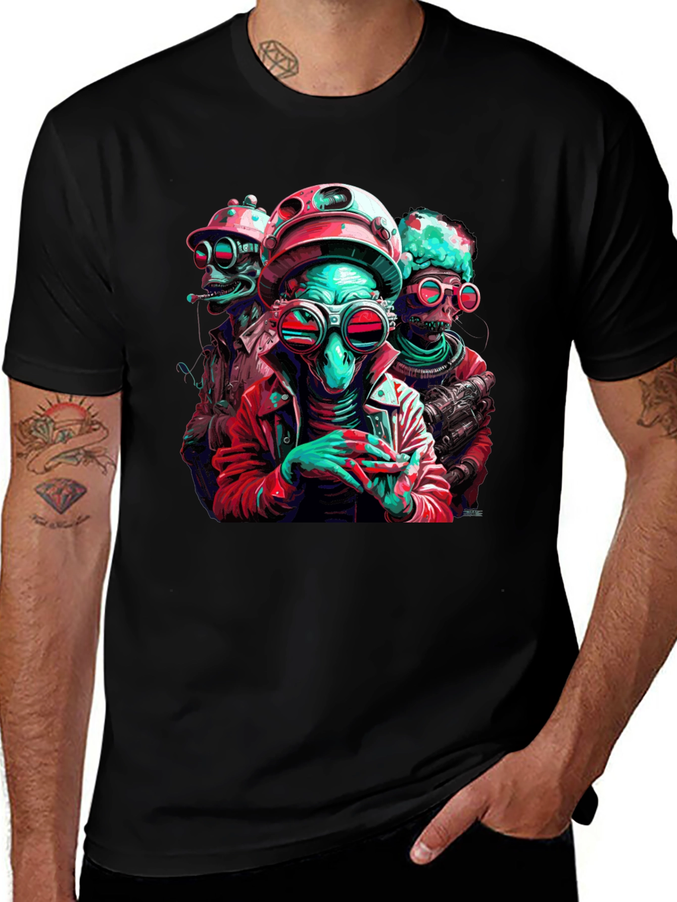 Retro Alien Crew Graphic Tee