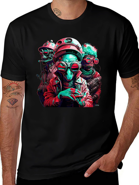 Retro Alien Crew Graphic Tee