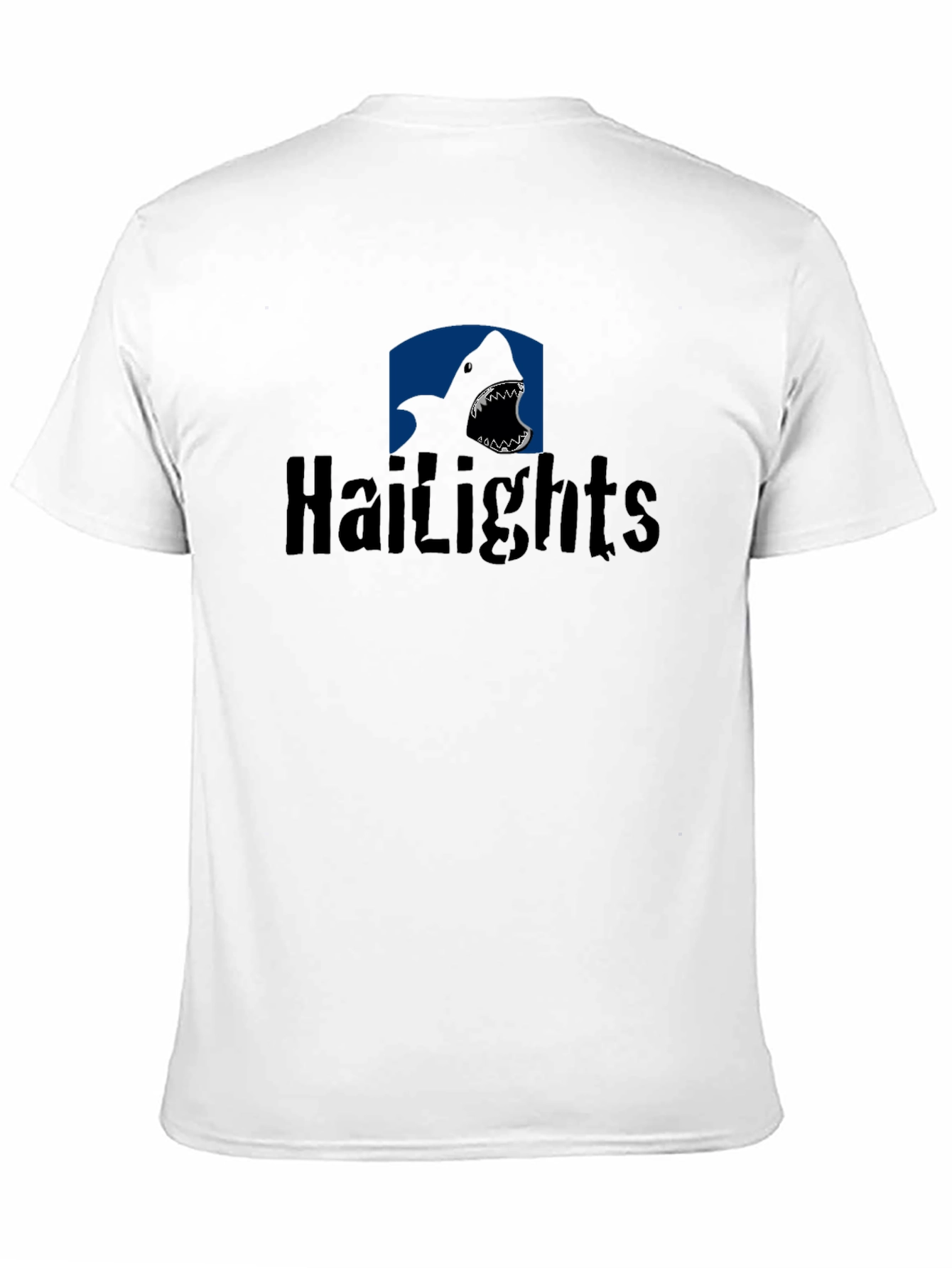 Hailights Shark Graphic Tee - Mens Black Cotton T-Shirt