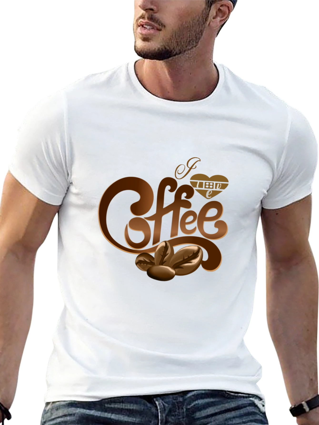 I Love Coffee Graphic T-Shirt - Casual Style