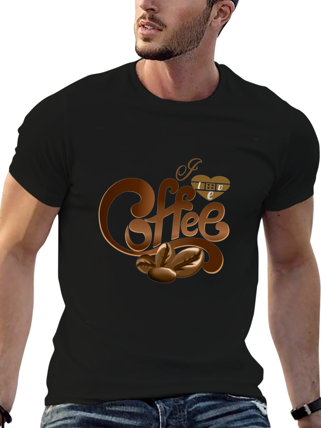 I Love Coffee Graphic T-Shirt - Casual Style