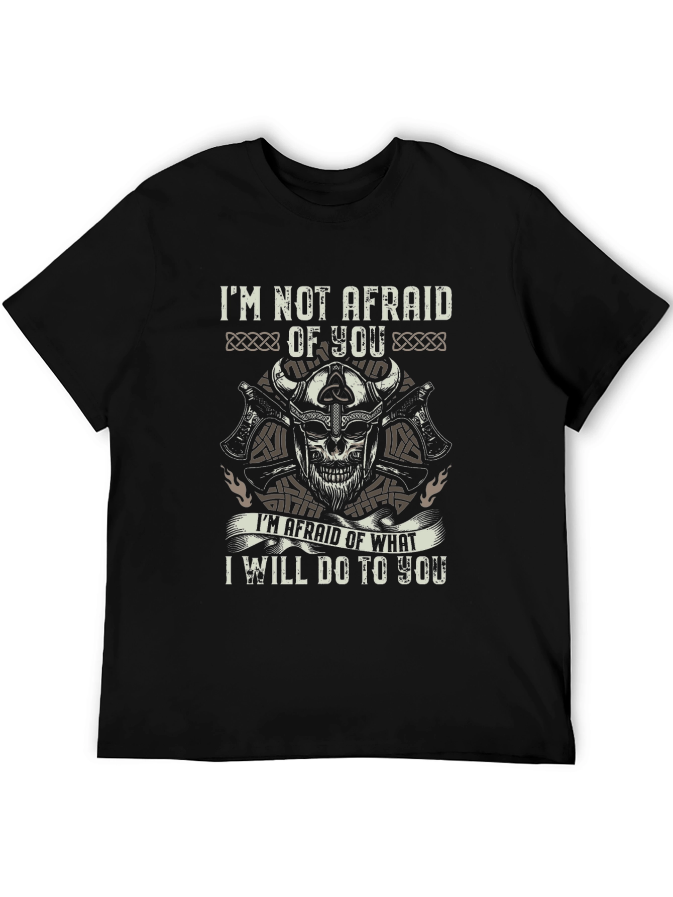 Viking Skull Graphic Tee - Not Afraid