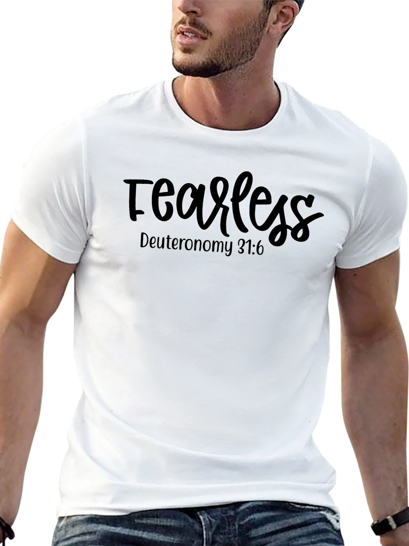 Fearless Deuteronomy 31:6 Black T-Shirt