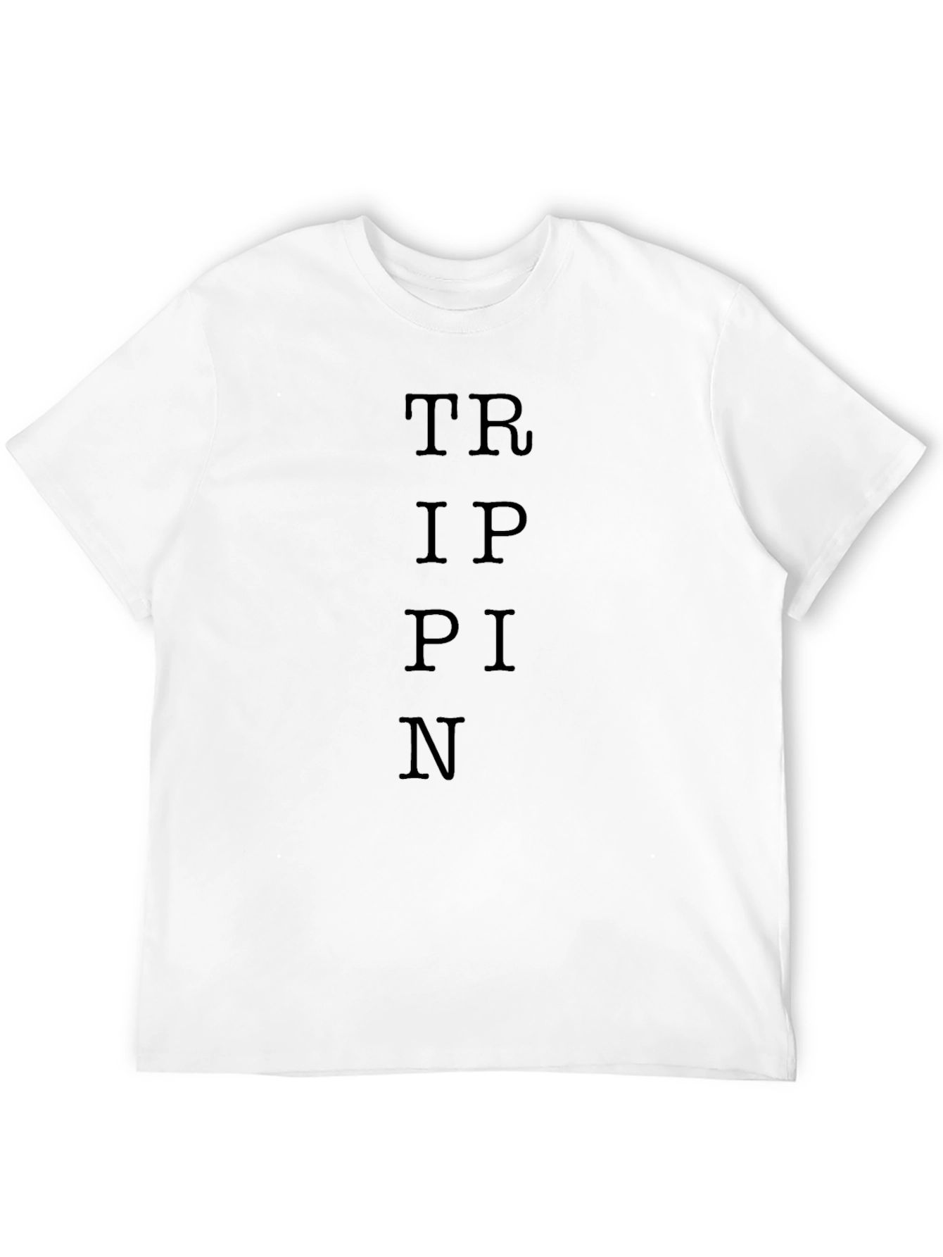 Trippin Black Graphic Tee - Classic Comfort