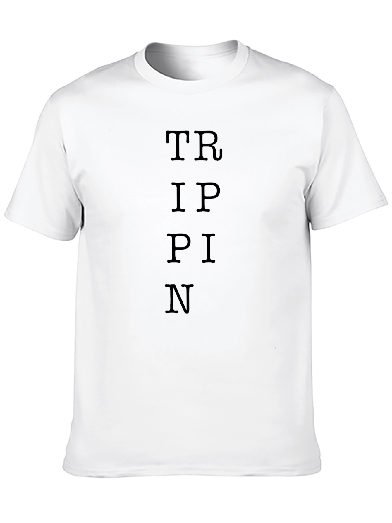 Trippin Black Graphic Tee - Classic Comfort