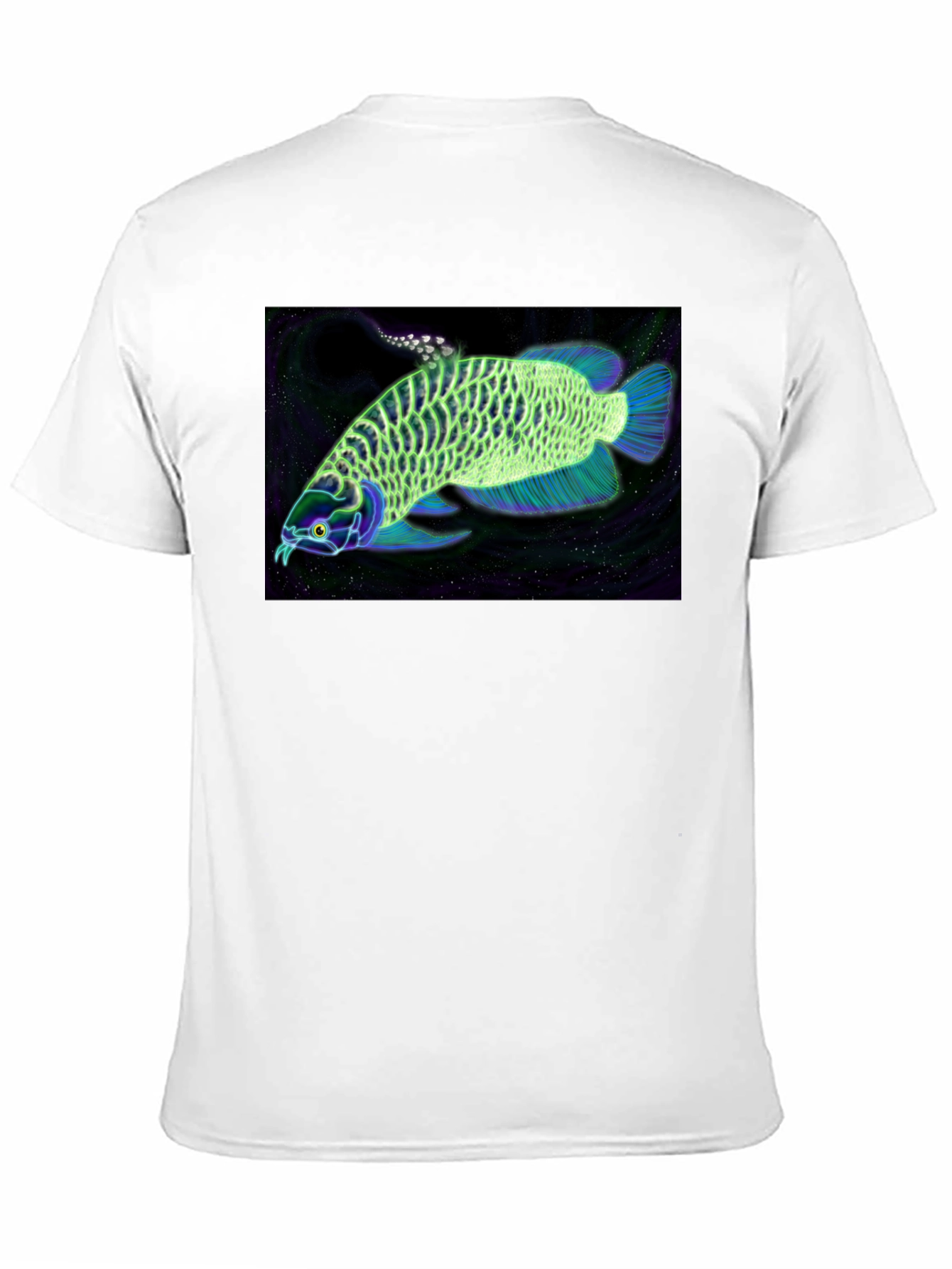 Arowana Fish Graphic Black T-Shirt