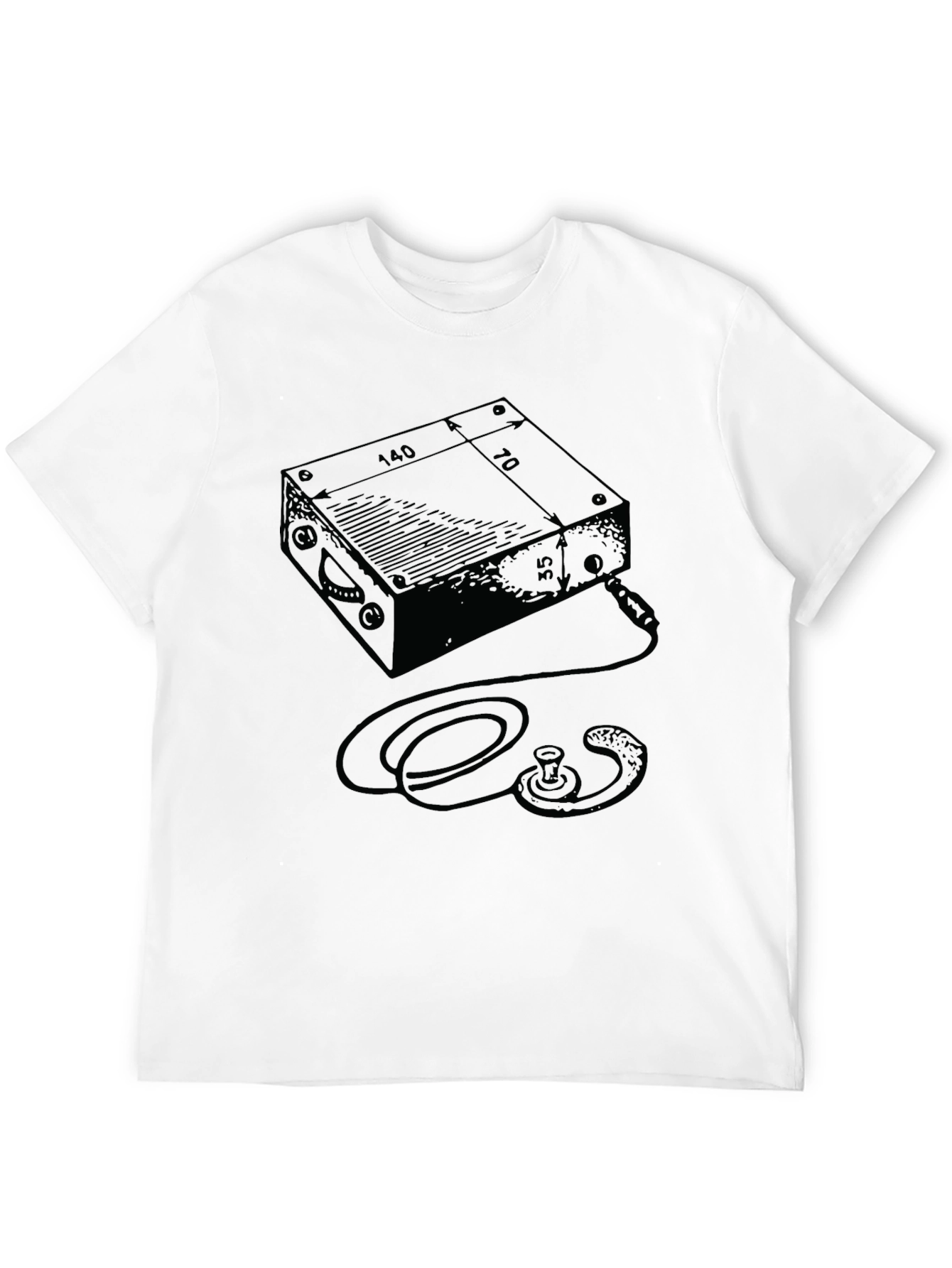 Retro Electronic Box Blueprint T-Shirt