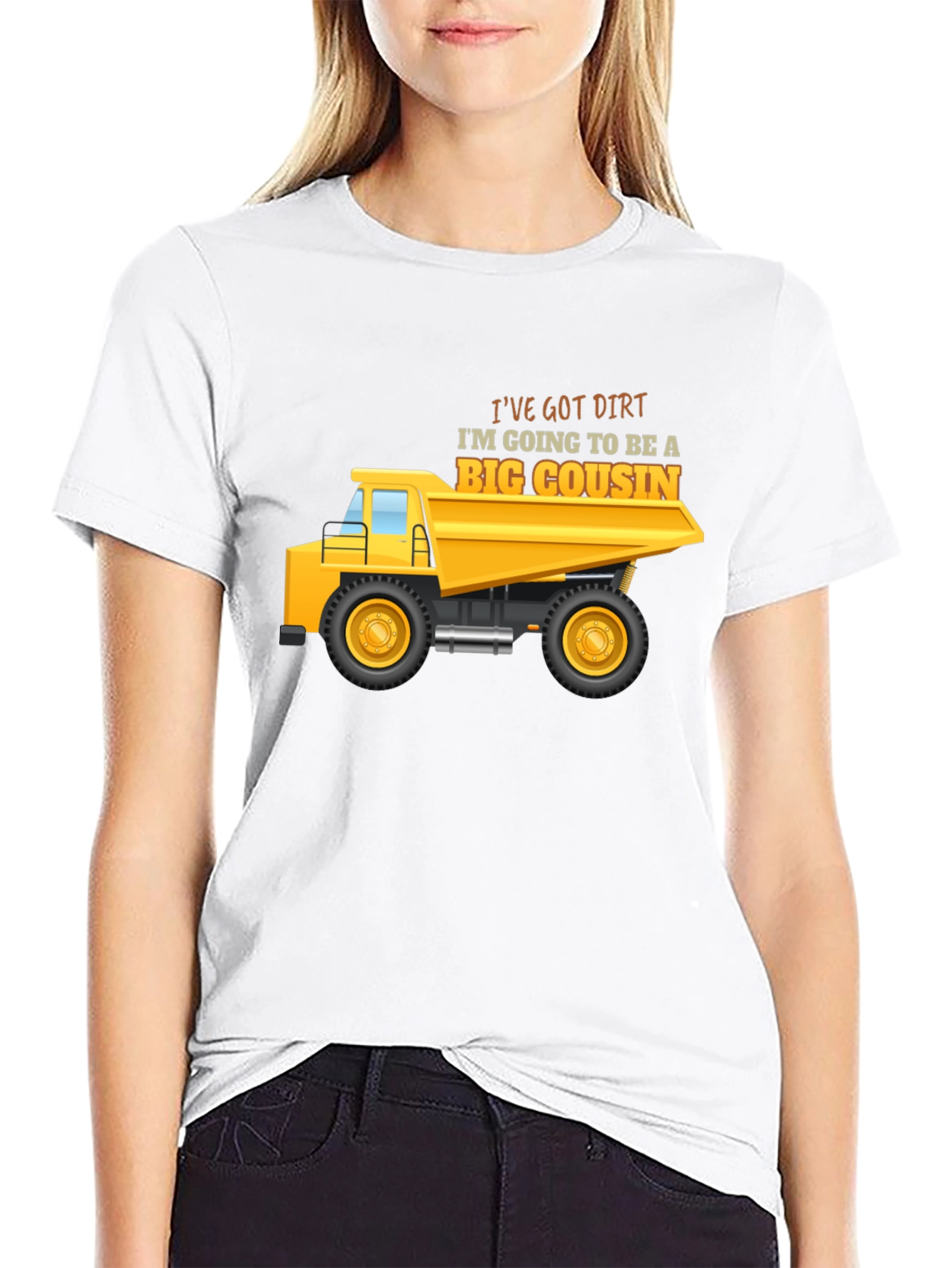 Big Cousin Construction Truck T-Shirt
