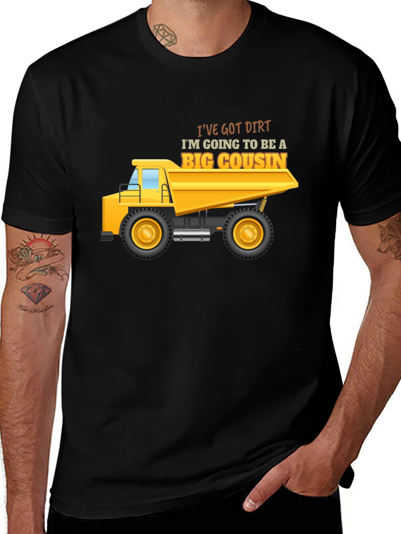 Big Cousin Construction Truck T-Shirt