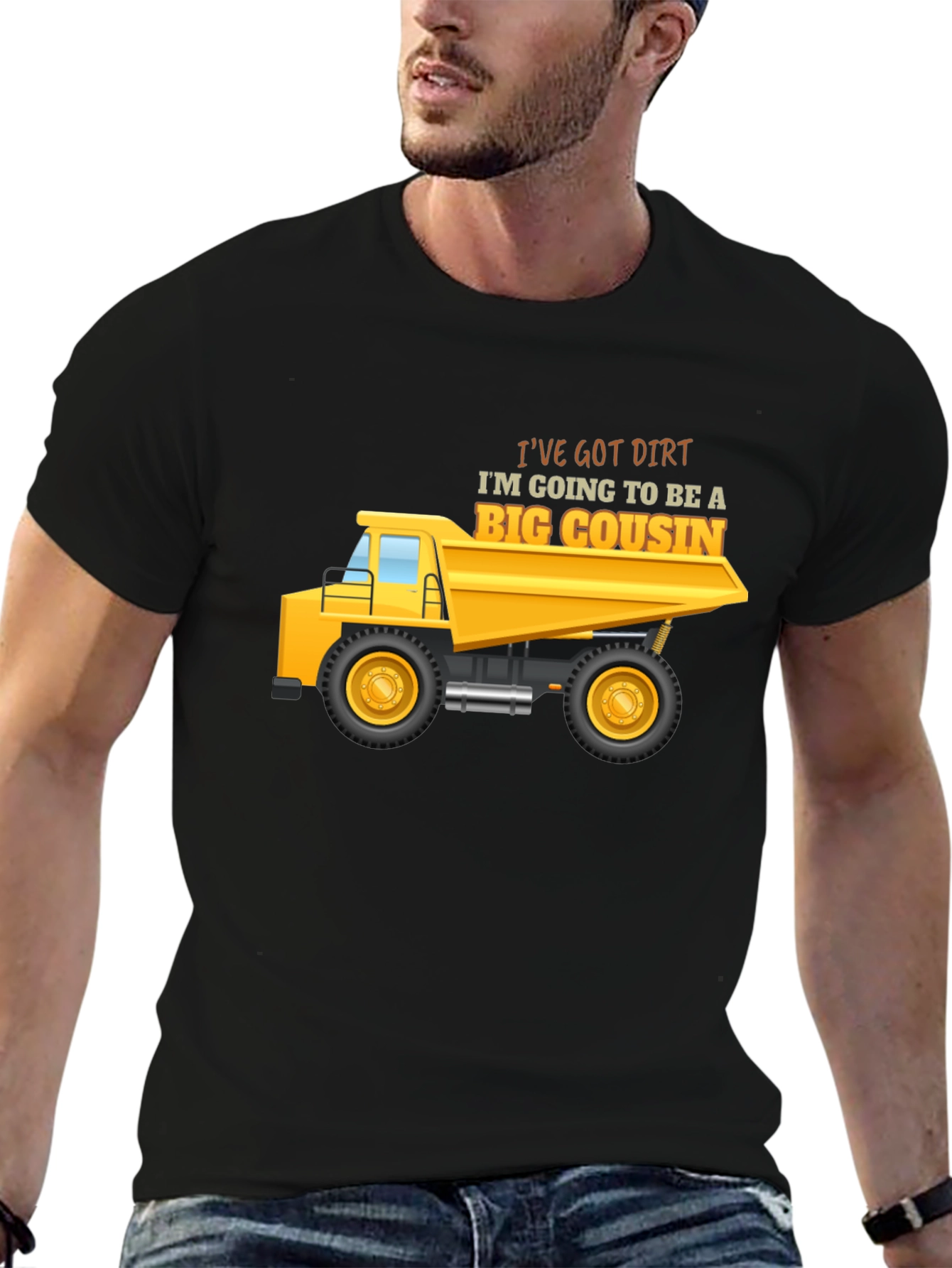 Big Cousin Construction Truck T-Shirt