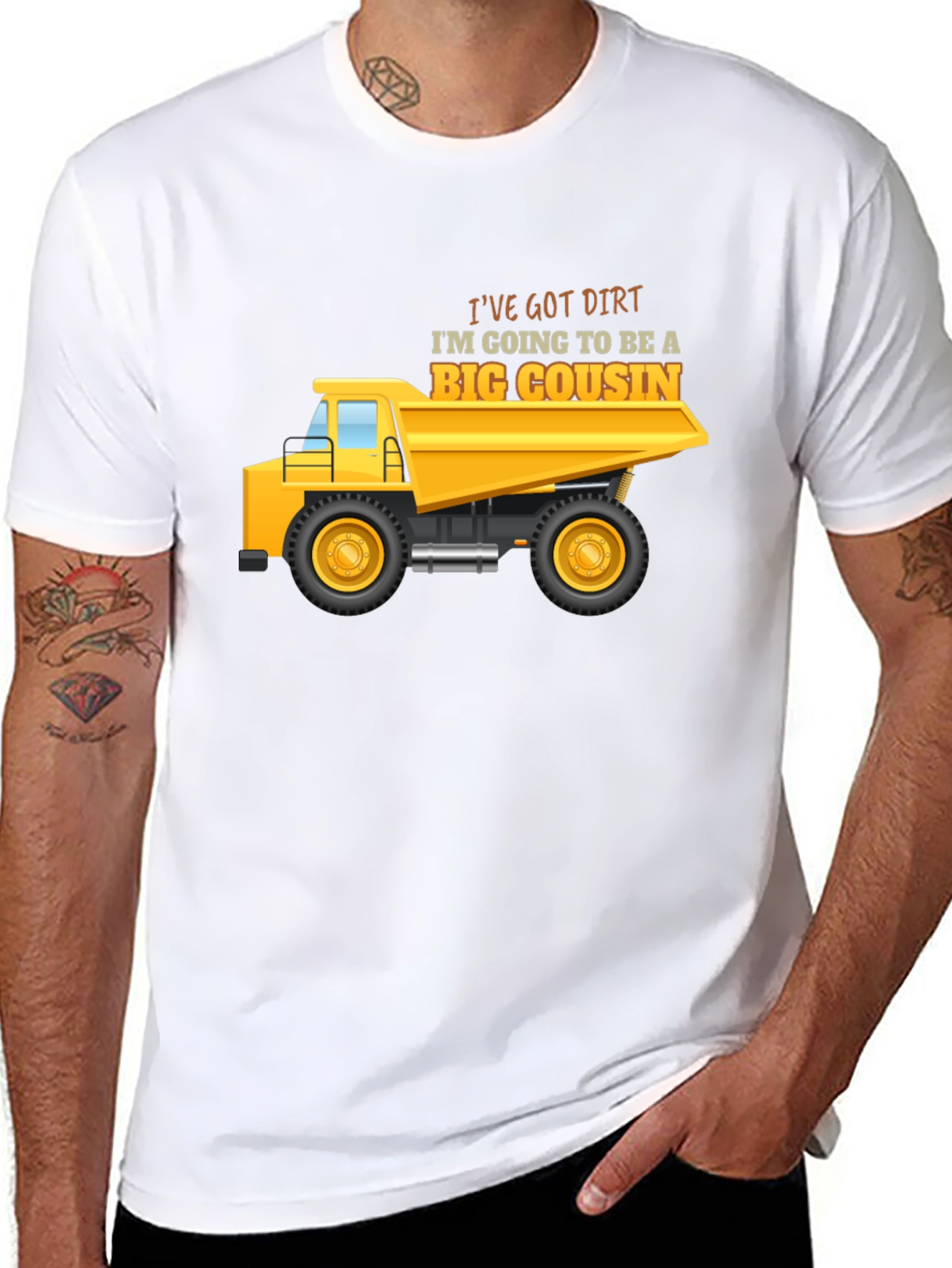 Big Cousin Construction Truck T-Shirt