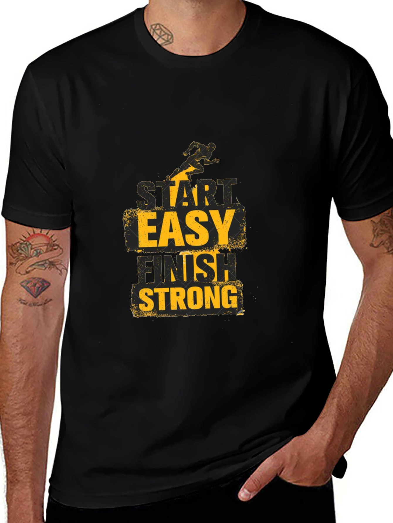 Start Easy Finish Strong Graphic Tee