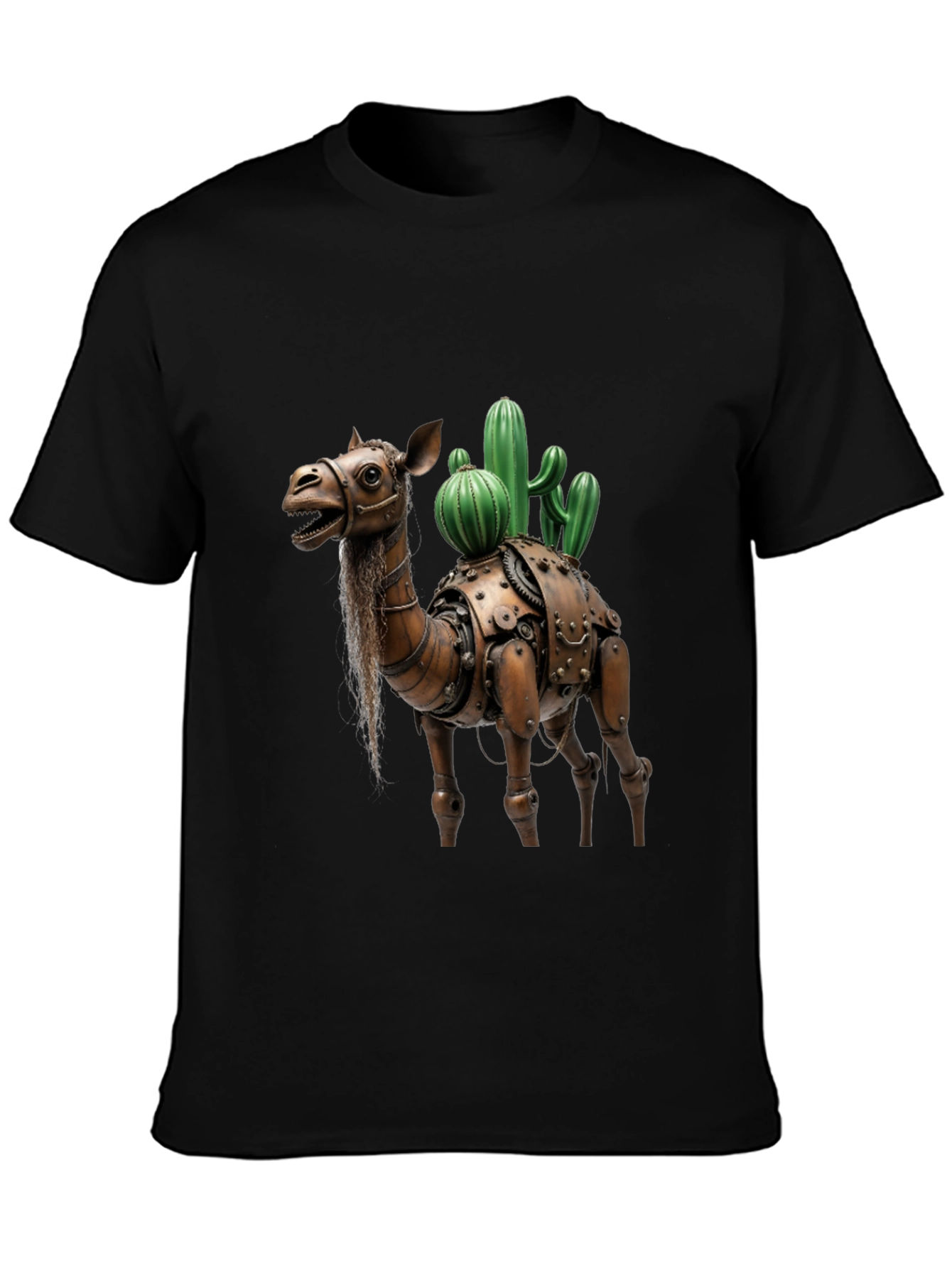 Steampunk Camel Cactus Graphic T-Shirt
