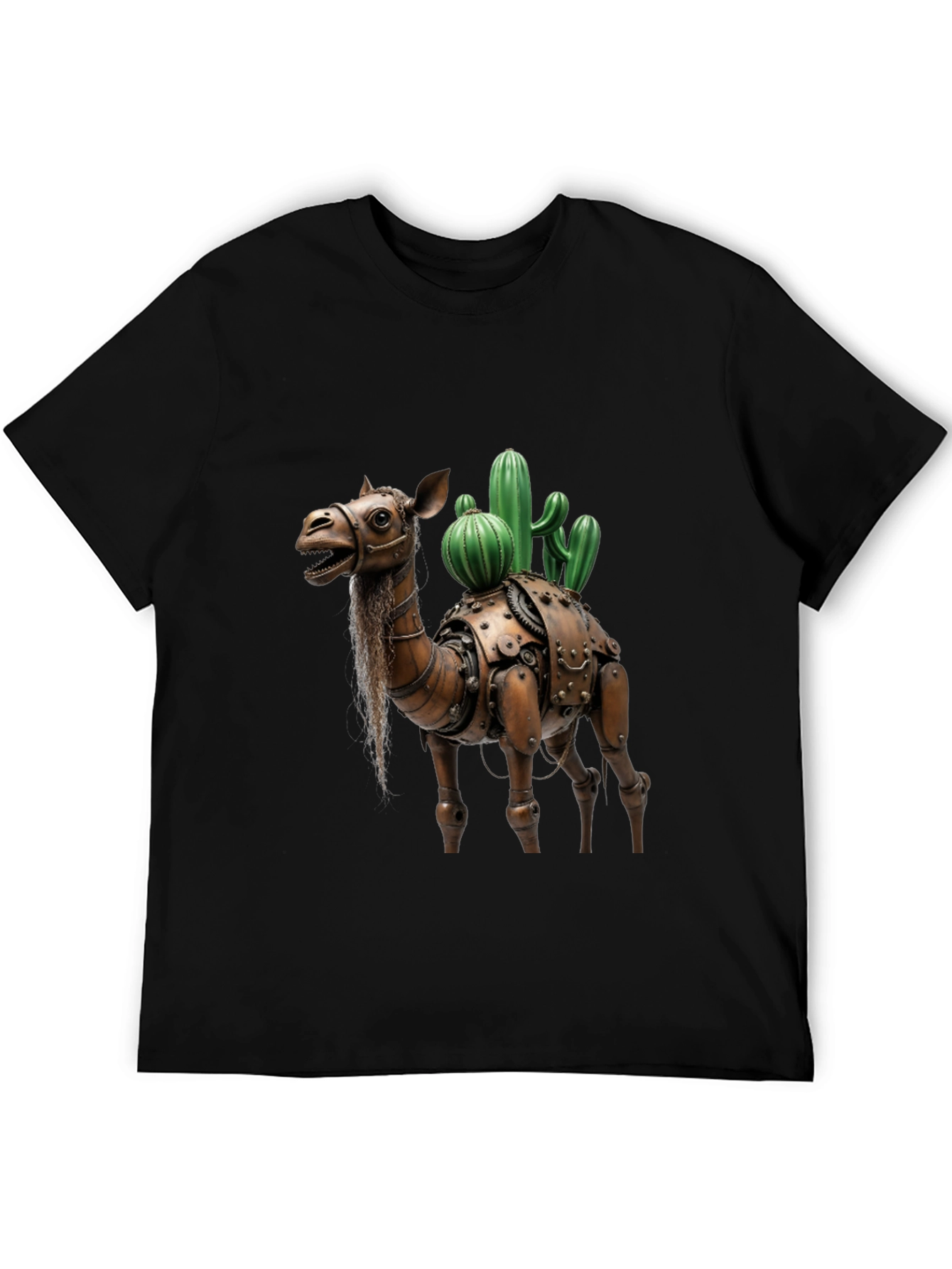 Steampunk Camel Cactus Graphic T-Shirt