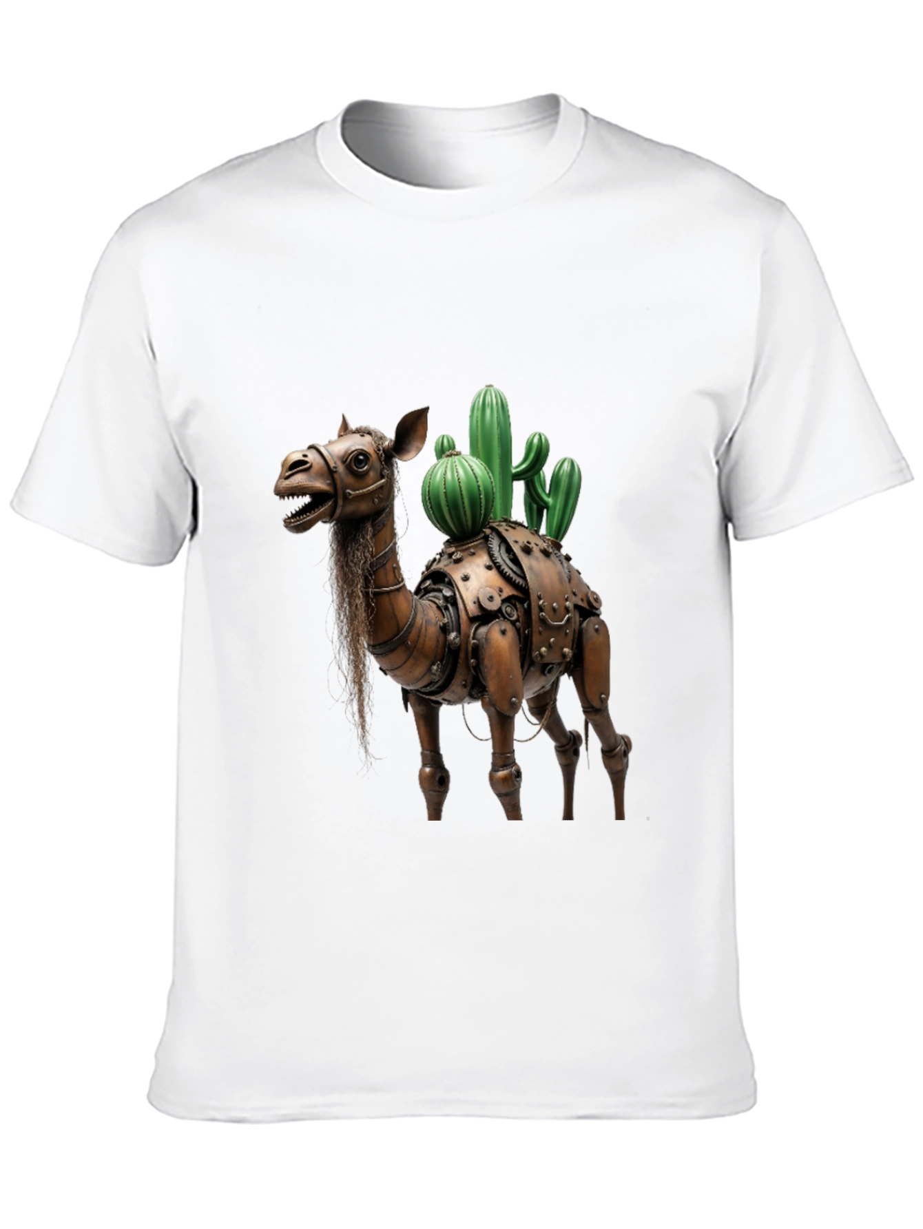 Steampunk Camel Cactus Graphic T-Shirt