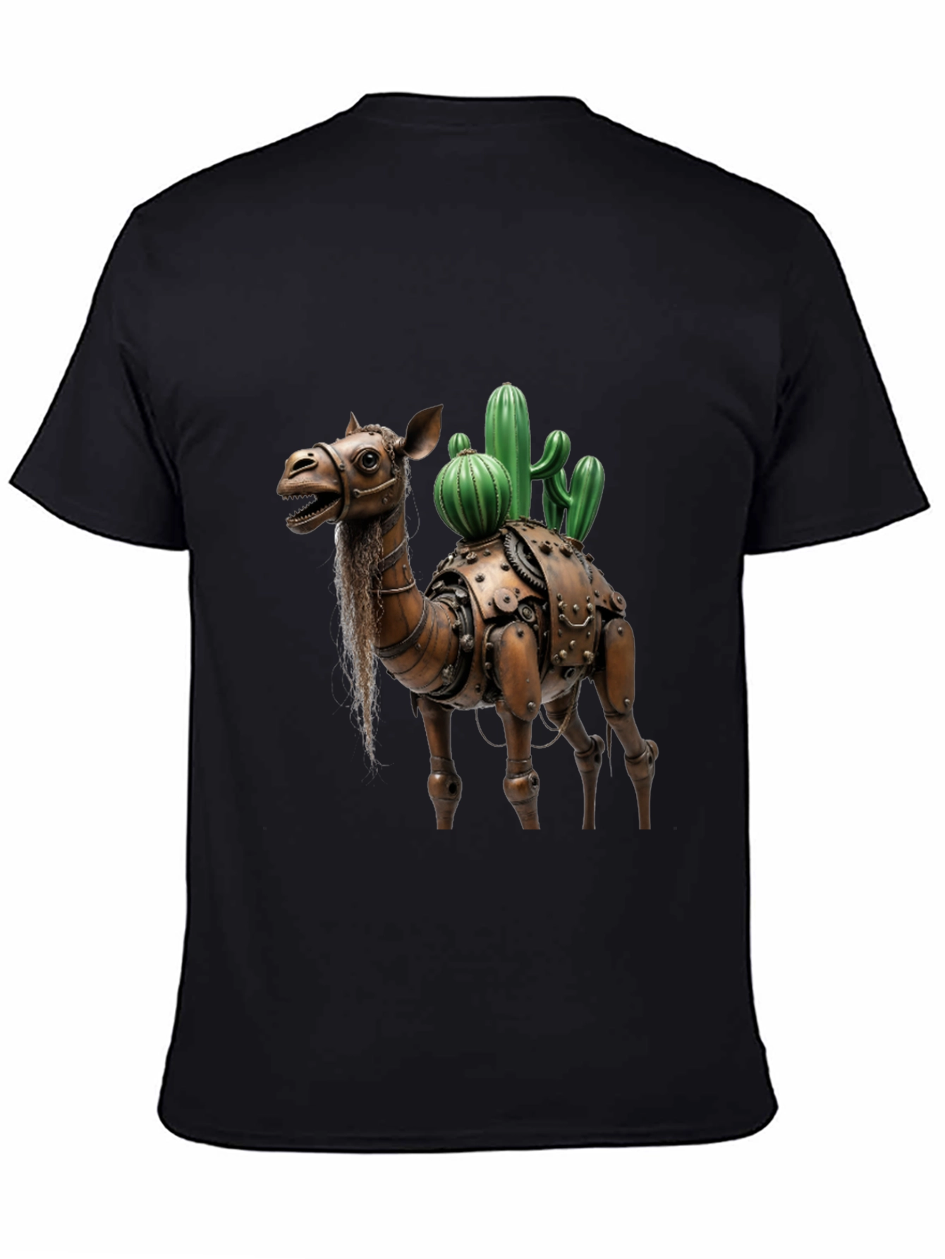 Steampunk Camel Cactus Graphic T-Shirt