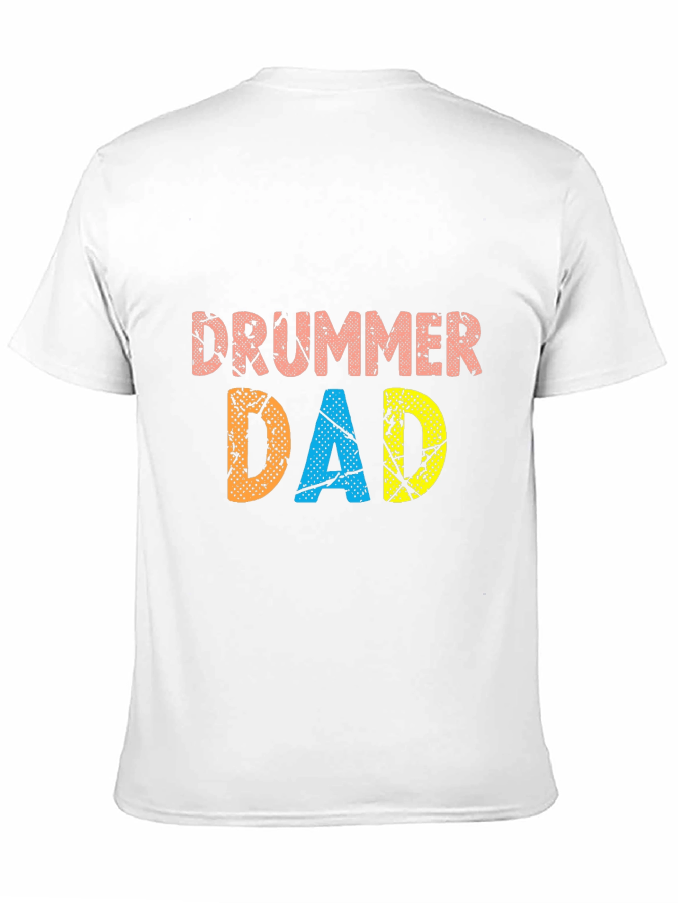 Drummer Dad Black Graphic T-Shirt