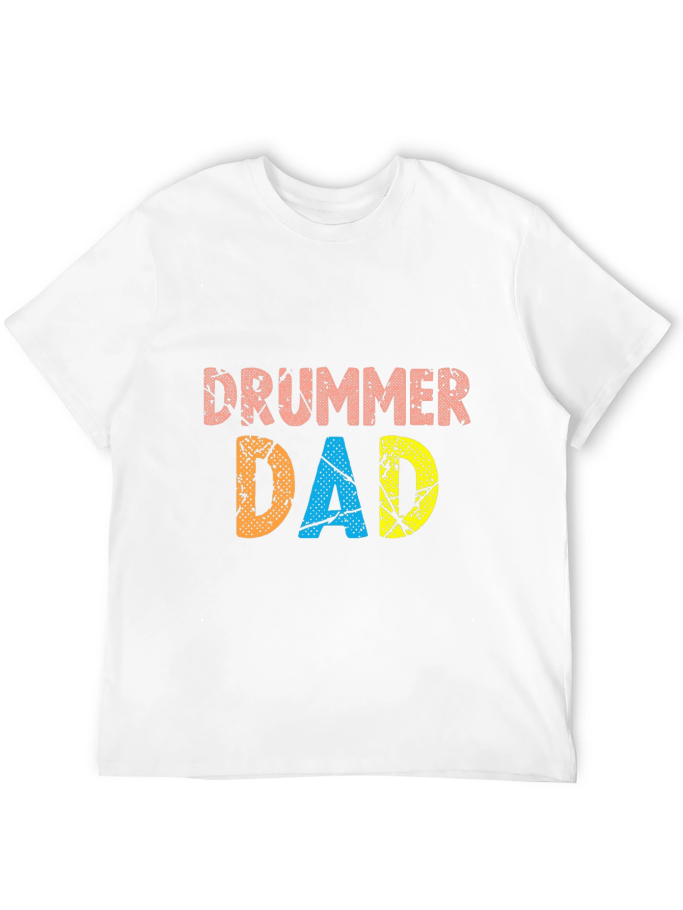 Drummer Dad Black Graphic T-Shirt