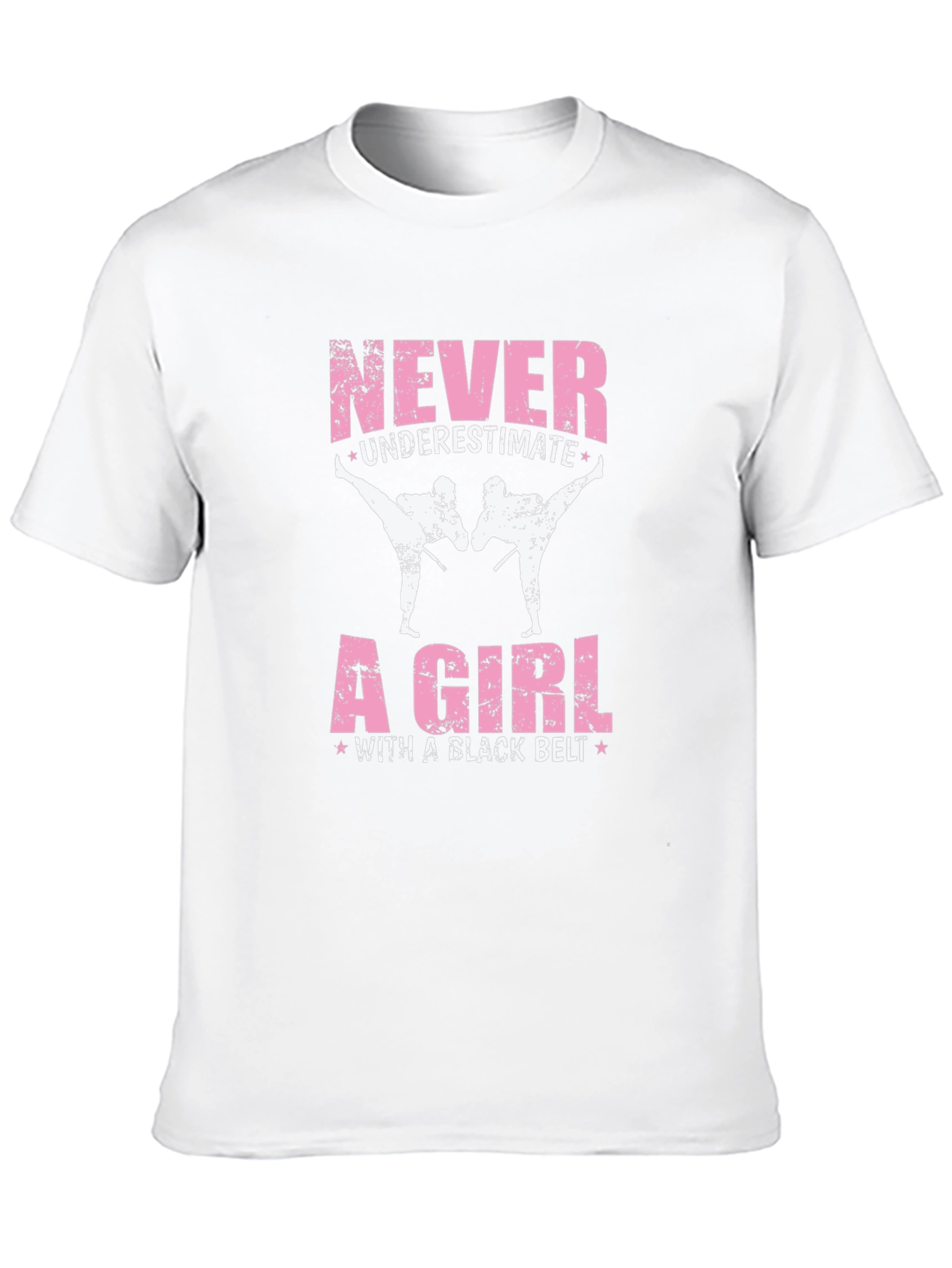 Never Underestimate a Girl with a Black Belt T-Shirt