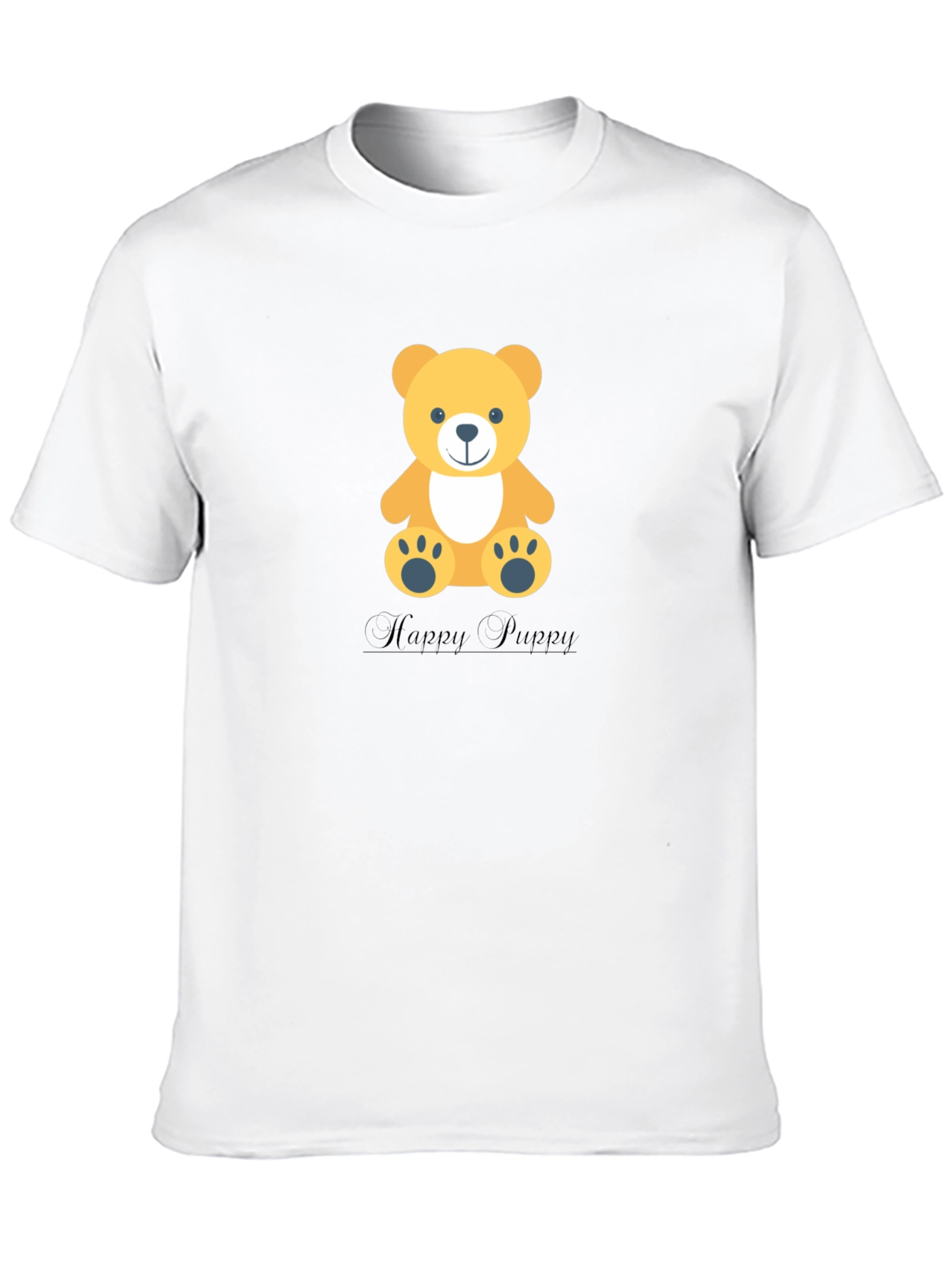 Teddy Bear Graphic Tee - Happy Puppy Design