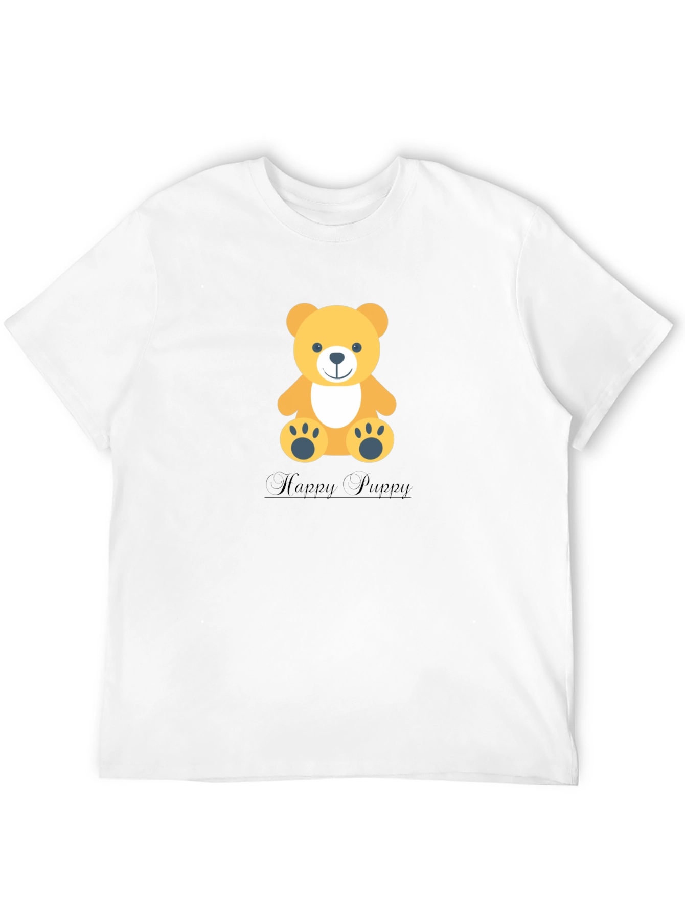 Teddy Bear Graphic Tee - Happy Puppy Design