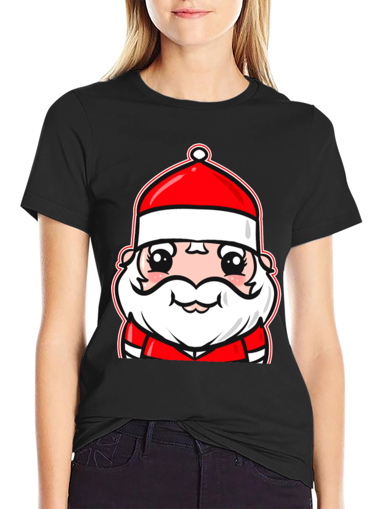 Festive Santa Claus Graphic T-Shirt