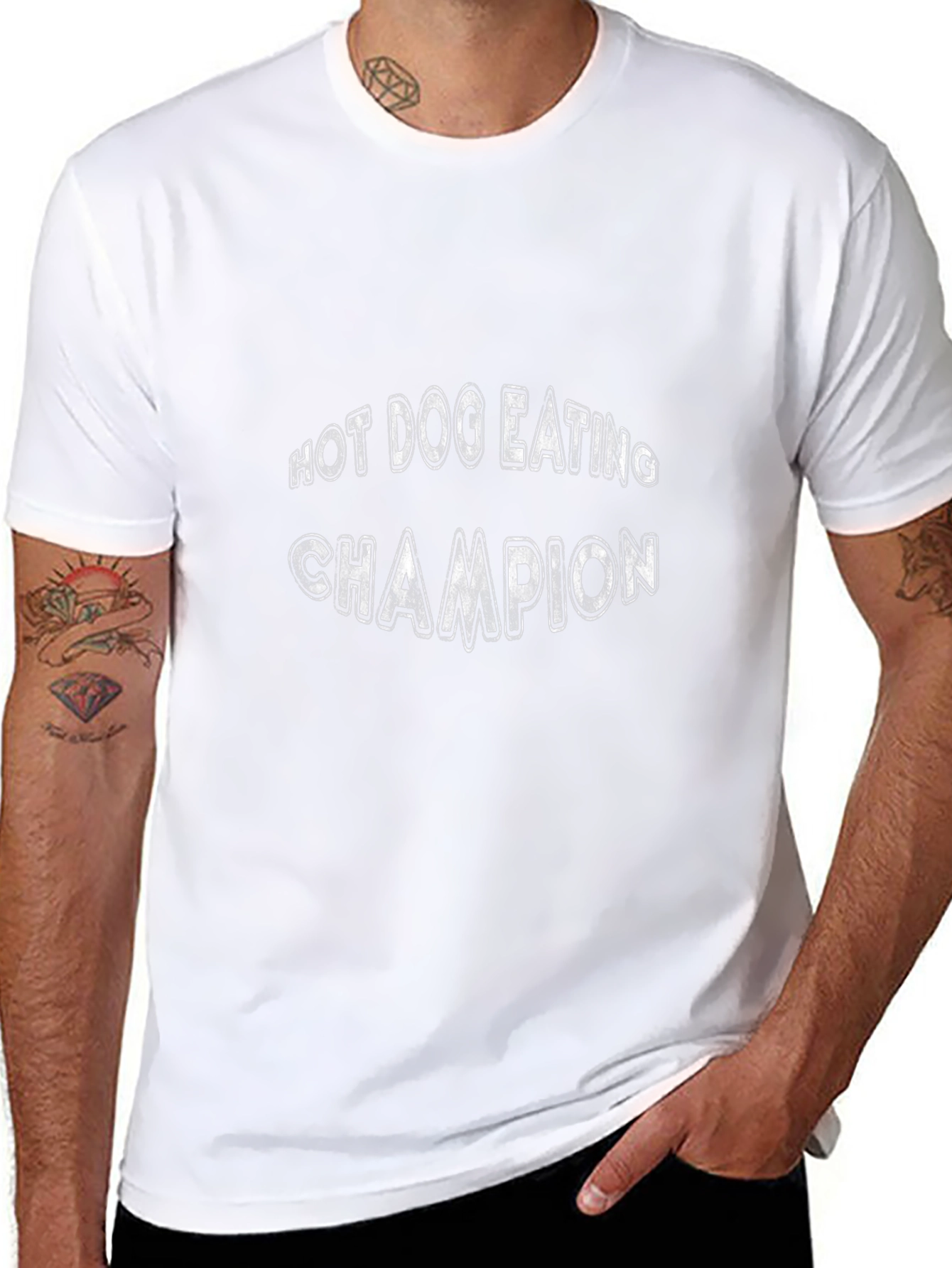 Hot Dog Eating Champion Black T-Shirt