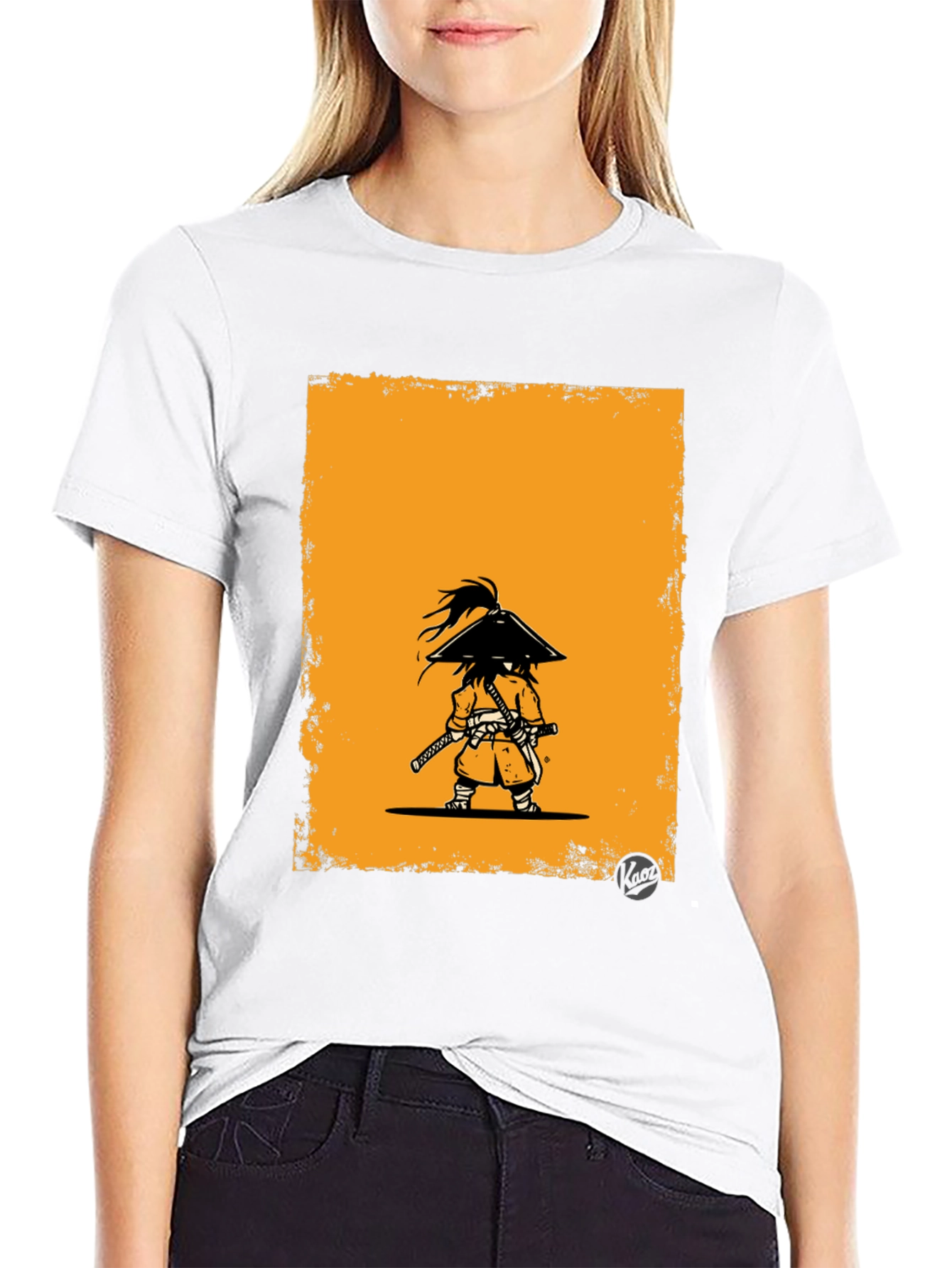 Samurai Graphic Tee - Black Cotton T-Shirt