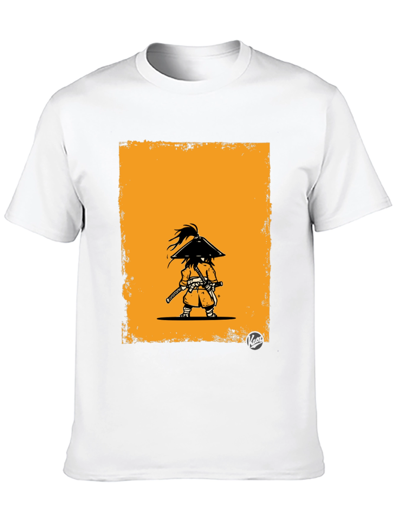 Samurai Graphic Tee - Black Cotton T-Shirt