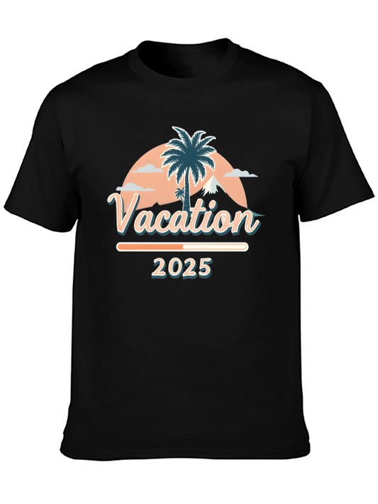 Vacation 2025 Palm Tree Graphic T-Shirt