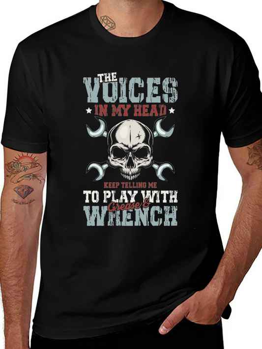 Voices in My Head T-Shirt: Grease & Wrench Design
