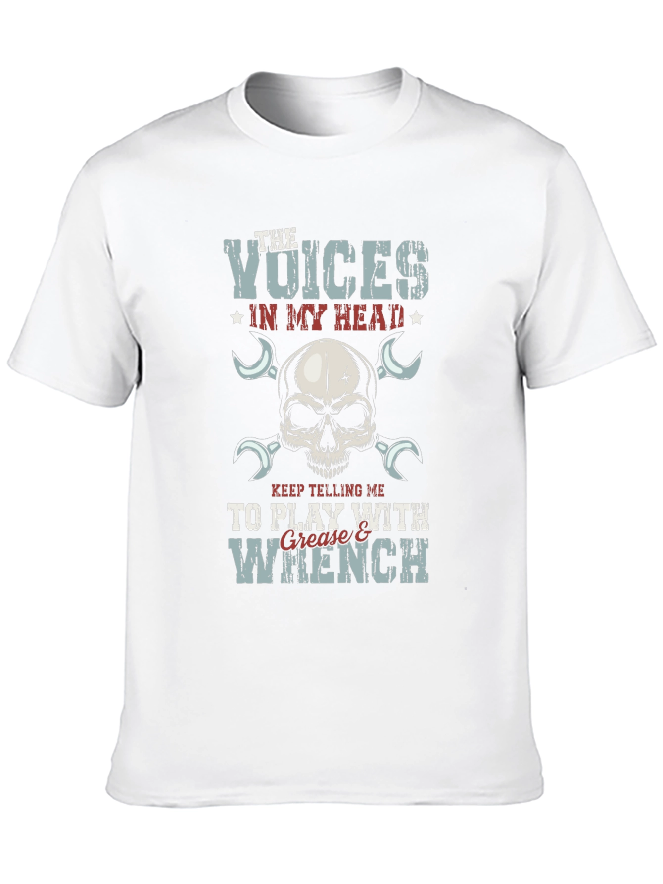 Voices in My Head T-Shirt: Grease & Wrench Design