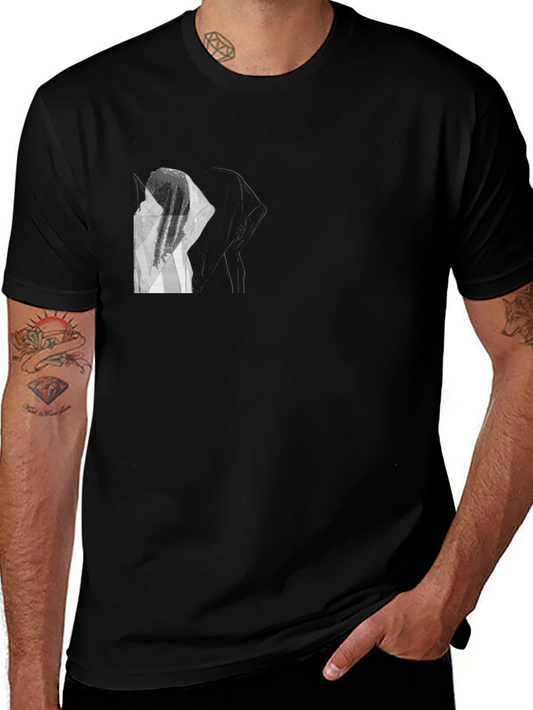 Graphic Tee: Black T-Shirt with Anime Design