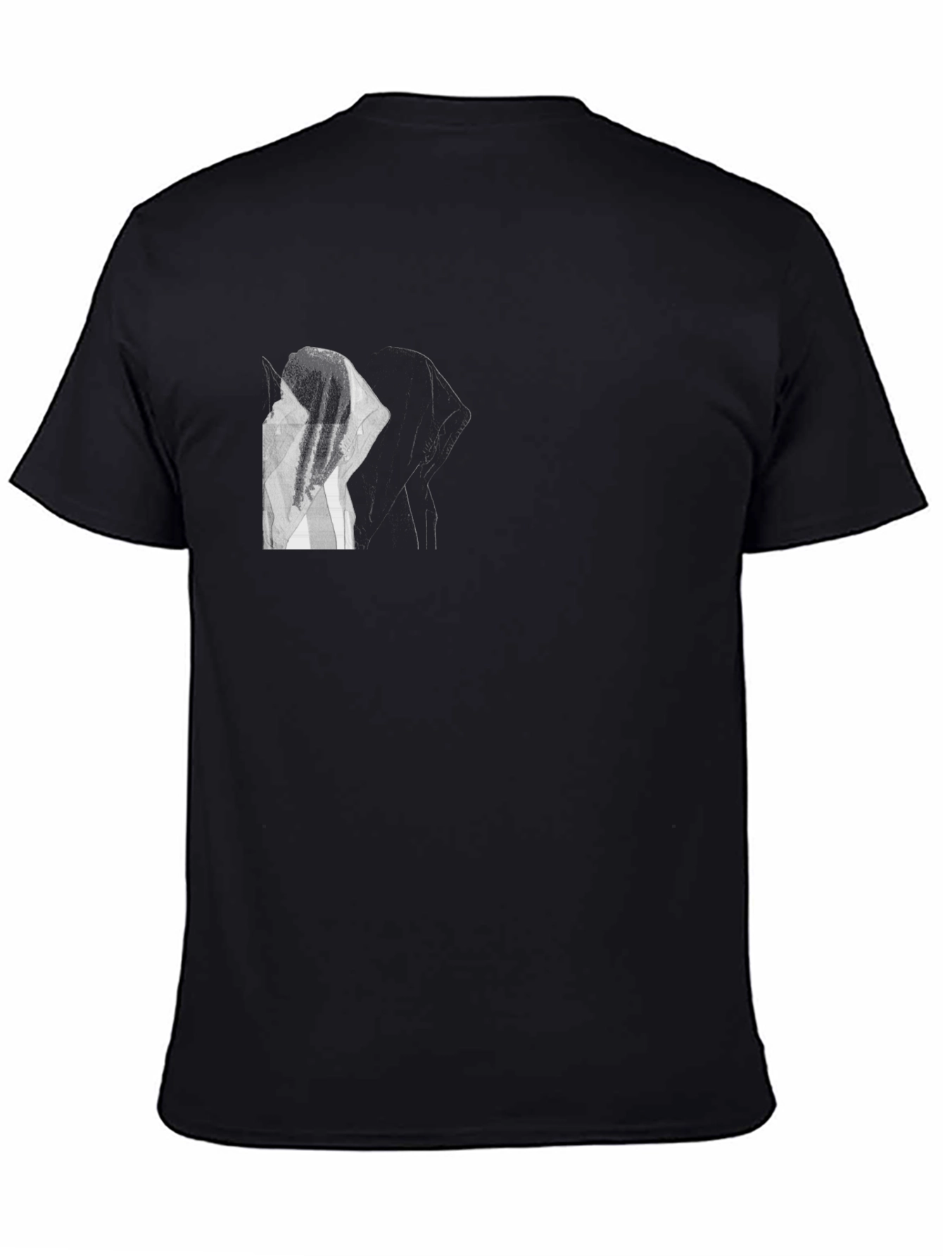 Graphic Tee: Black T-Shirt with Anime Design