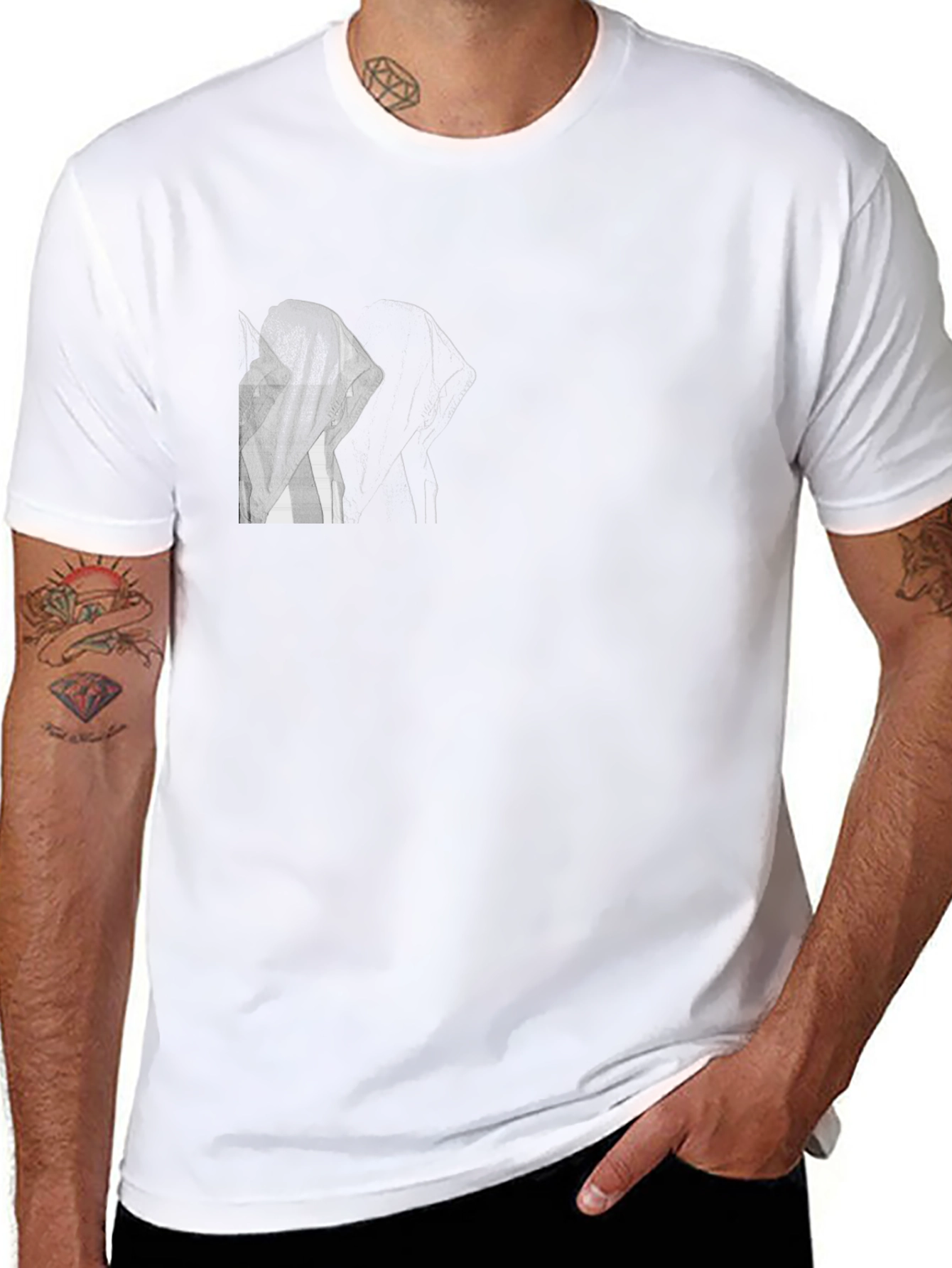 Graphic Tee: Black T-Shirt with Anime Design