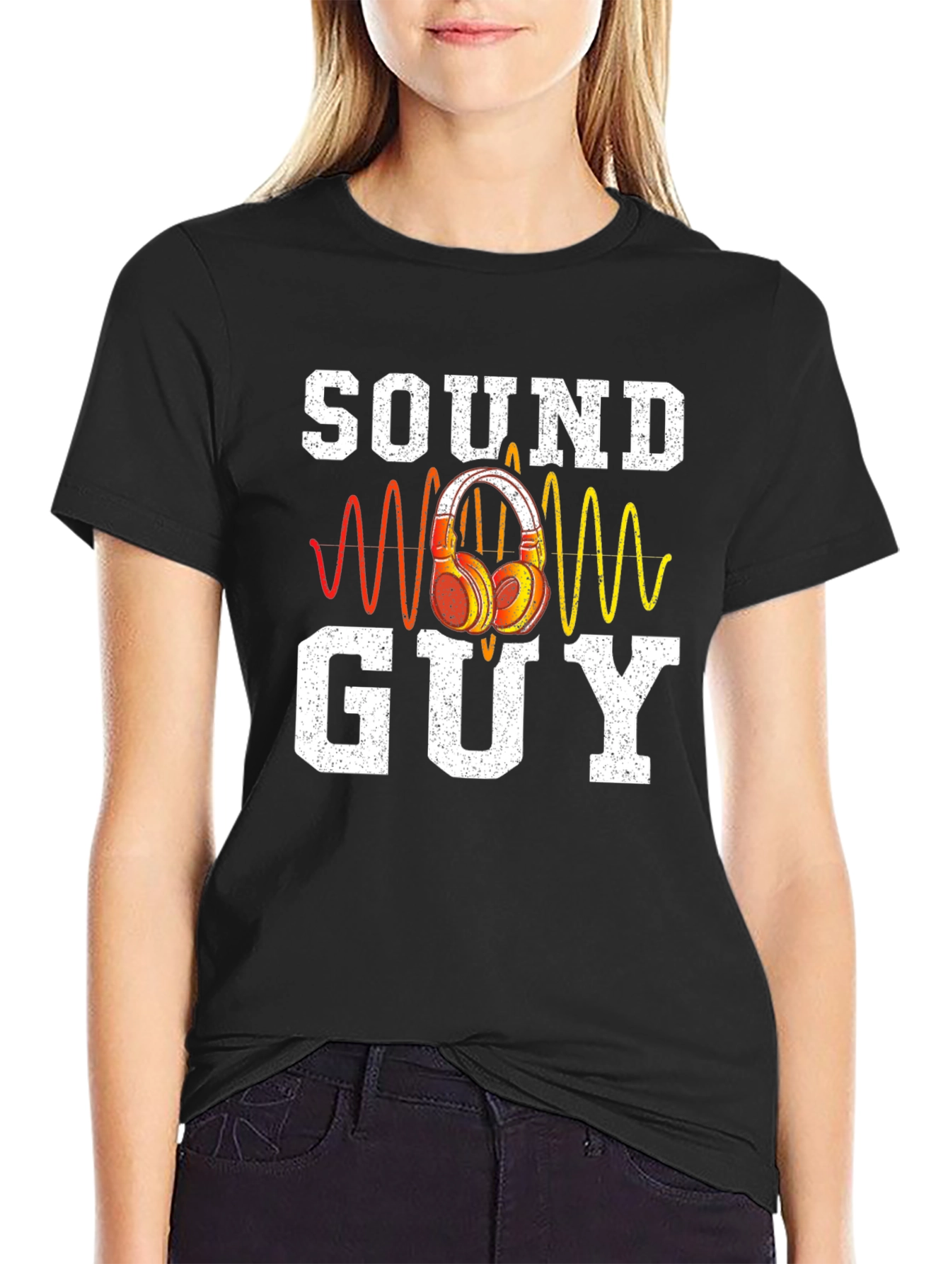 Sound Guy Headphones Graphic Tee - Music Lover T-Shirt