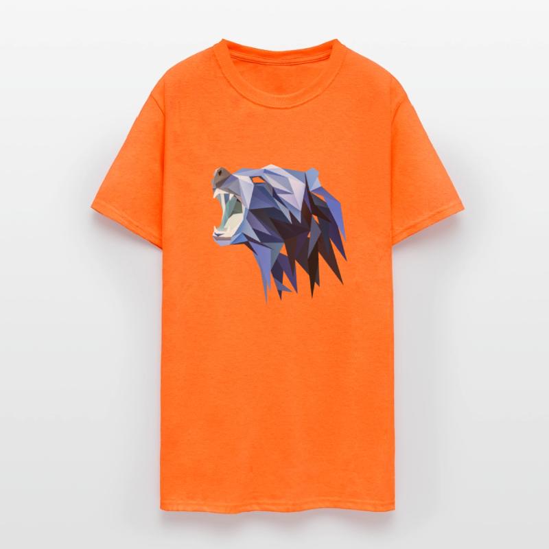 Abstract Polygon Grizzly Bear Blue