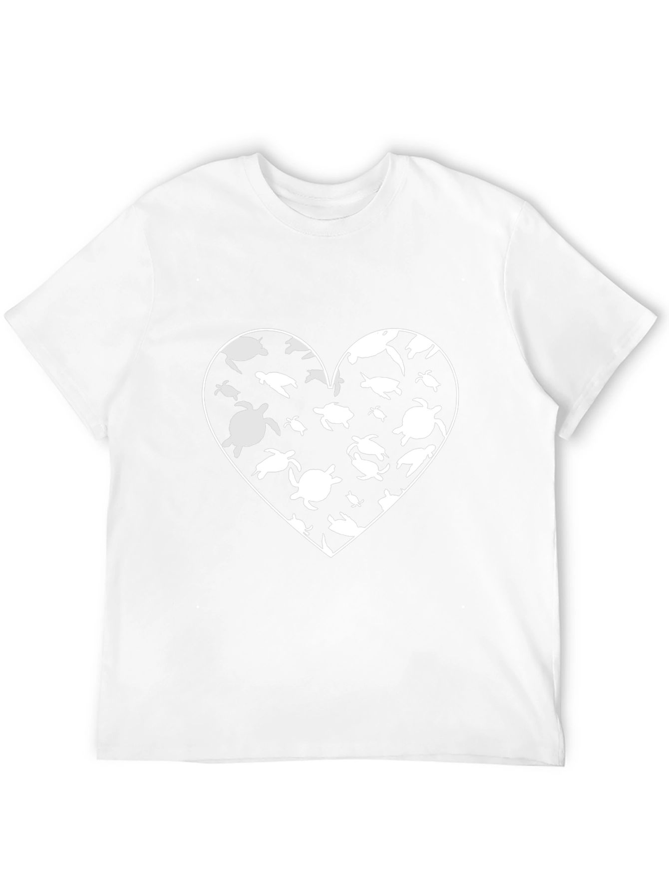 Sea Turtle Heart Graphic Tee - Soft Cotton Blend