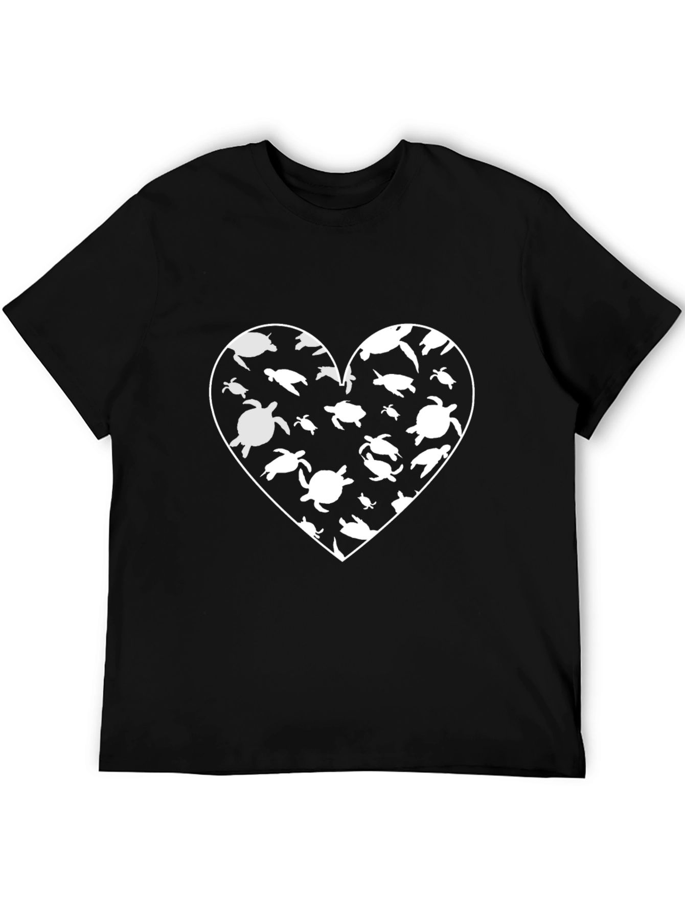 Sea Turtle Heart Graphic Tee - Soft Cotton Blend