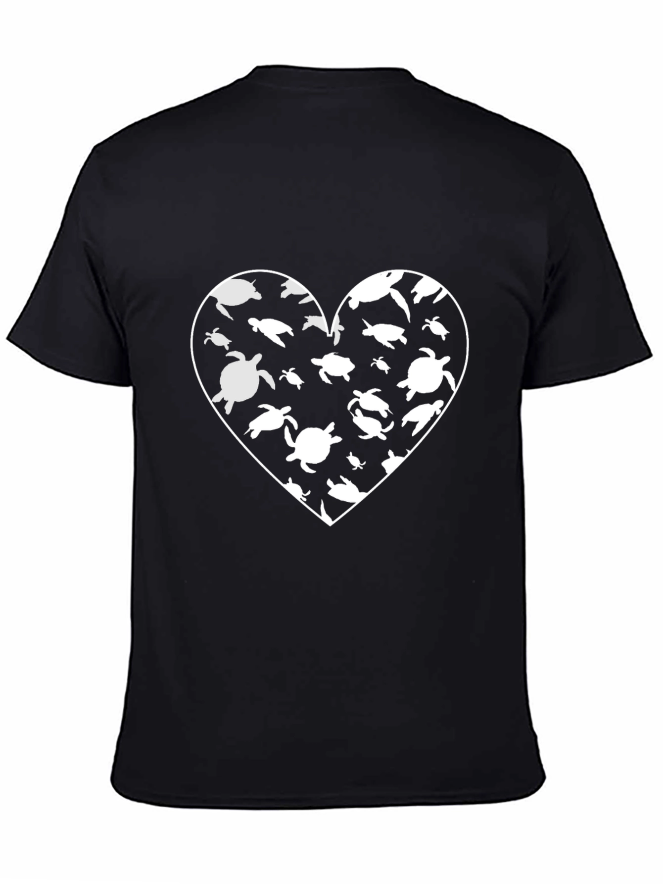 Sea Turtle Heart Graphic Tee - Soft Cotton Blend