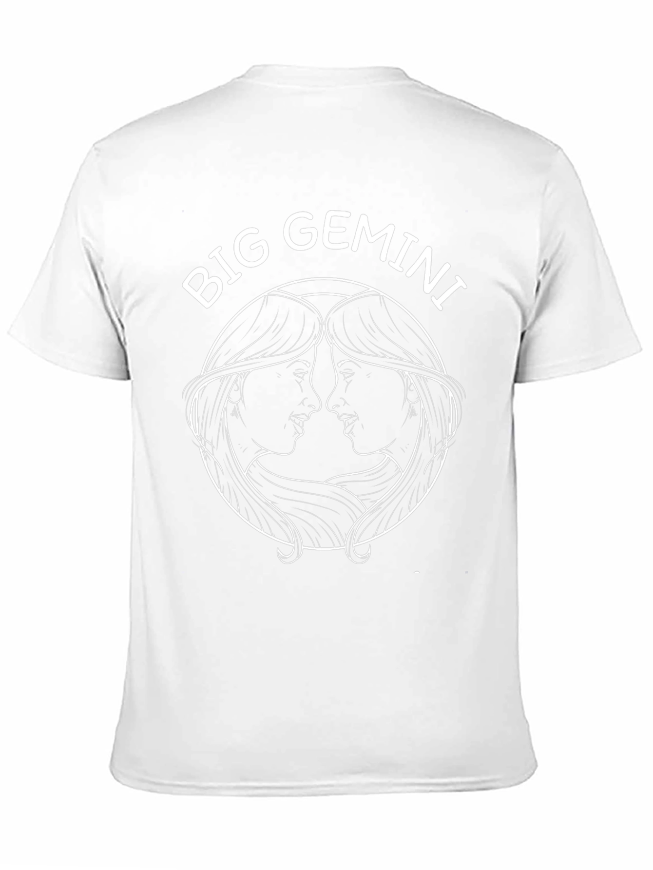 Big Gemini Zodiac Graphic T-Shirt - Black