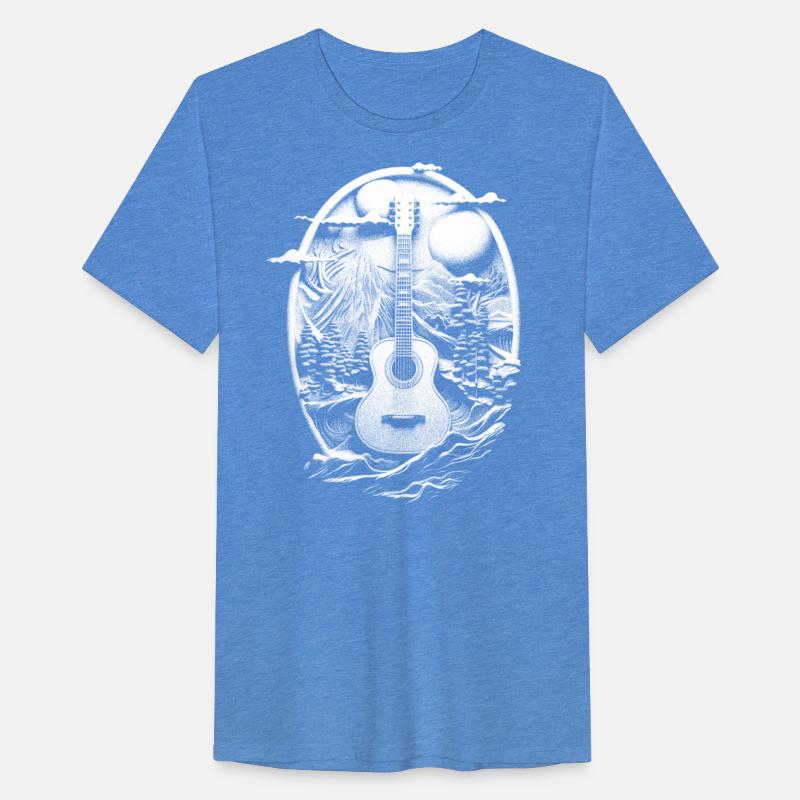 Acoustic guitar landscape instrument gift