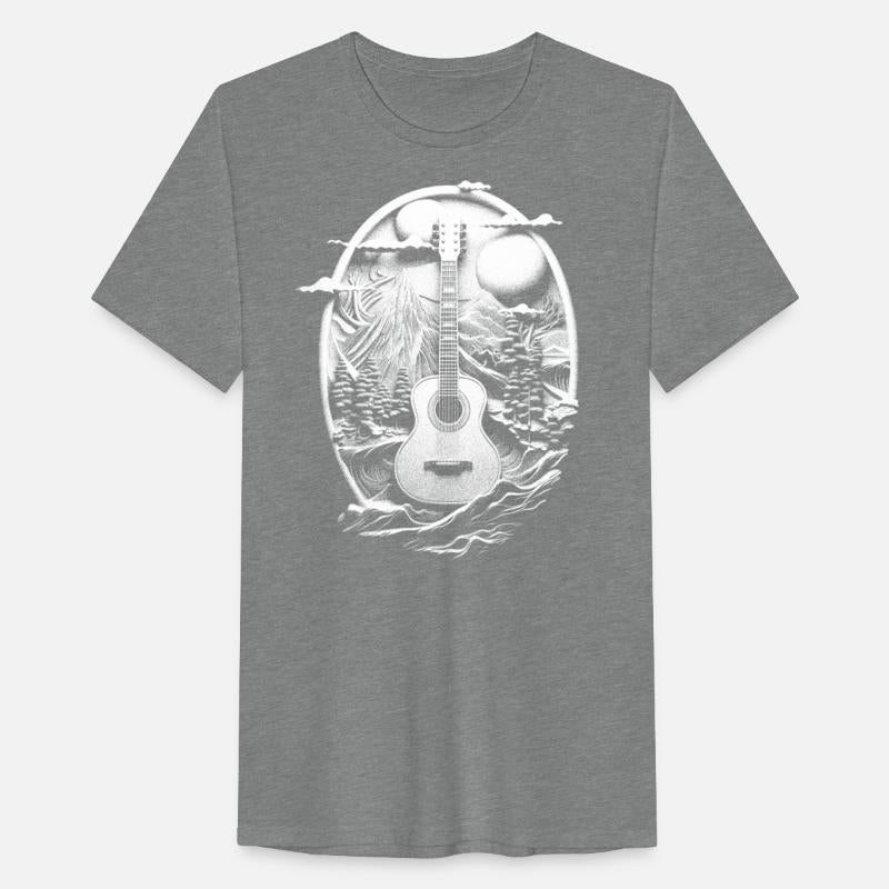 Acoustic guitar landscape instrument gift