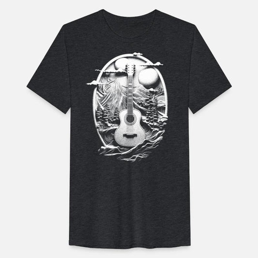 Acoustic guitar landscape instrument gift