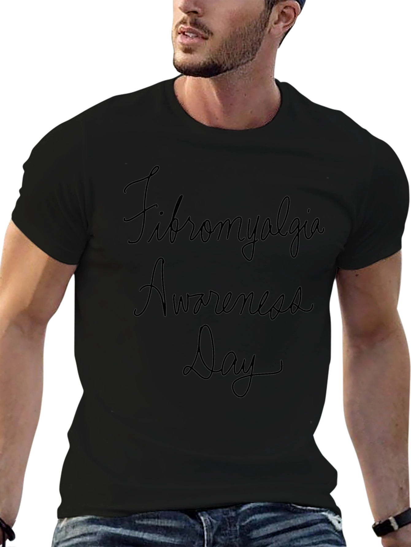 Fibromyalgia Awareness Day Black T-Shirt