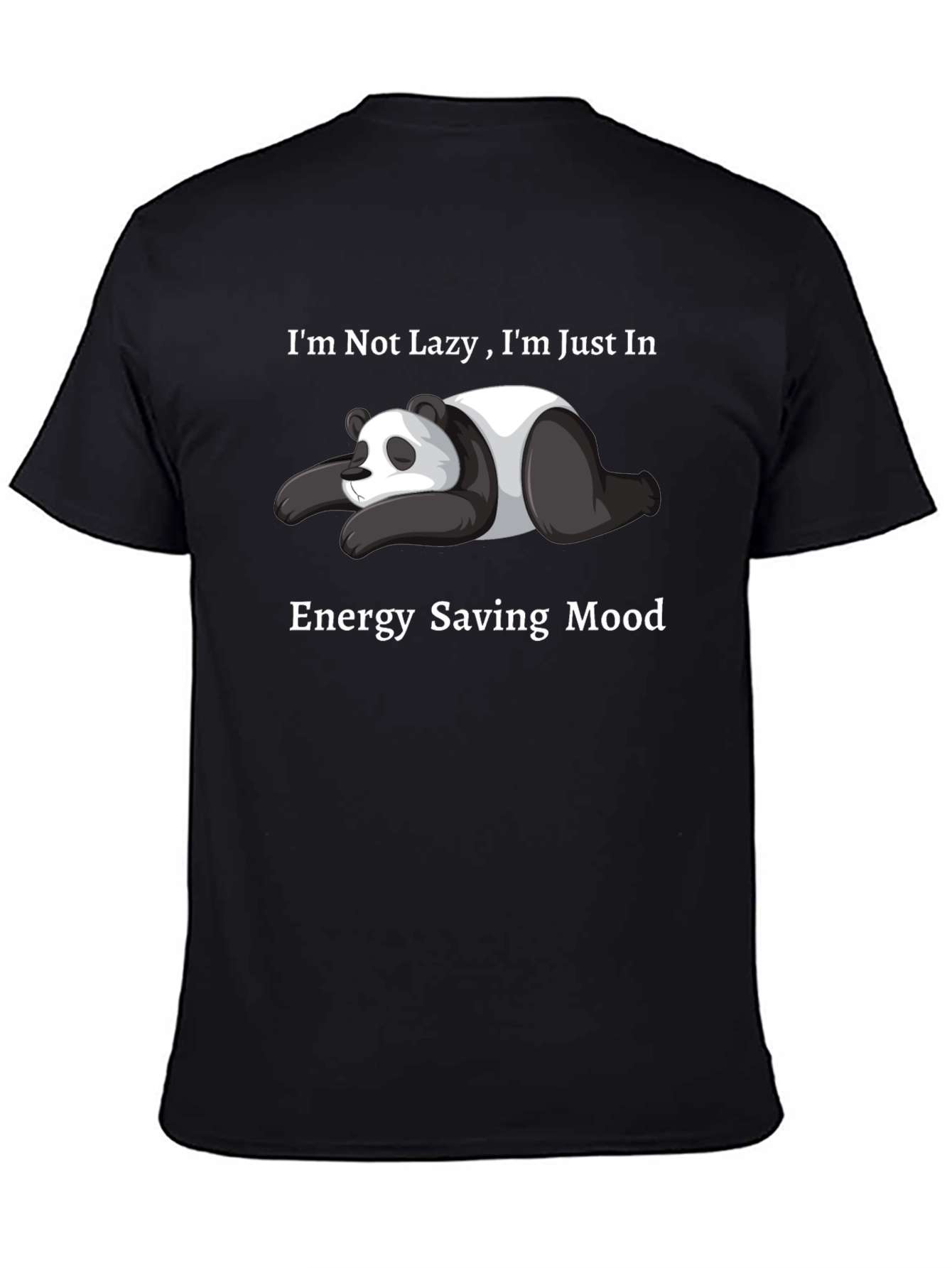 Lazy Panda Graphic Tee - Energy Saving Mood